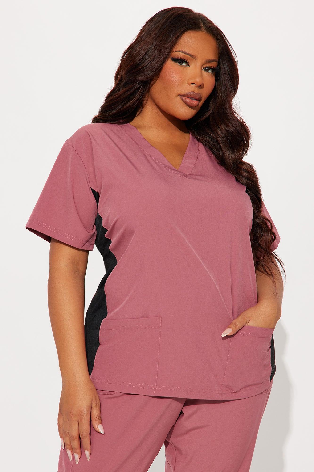 Get Better 4 Way Stretch Scrub Uniform Jogger Set - Rose Product Image