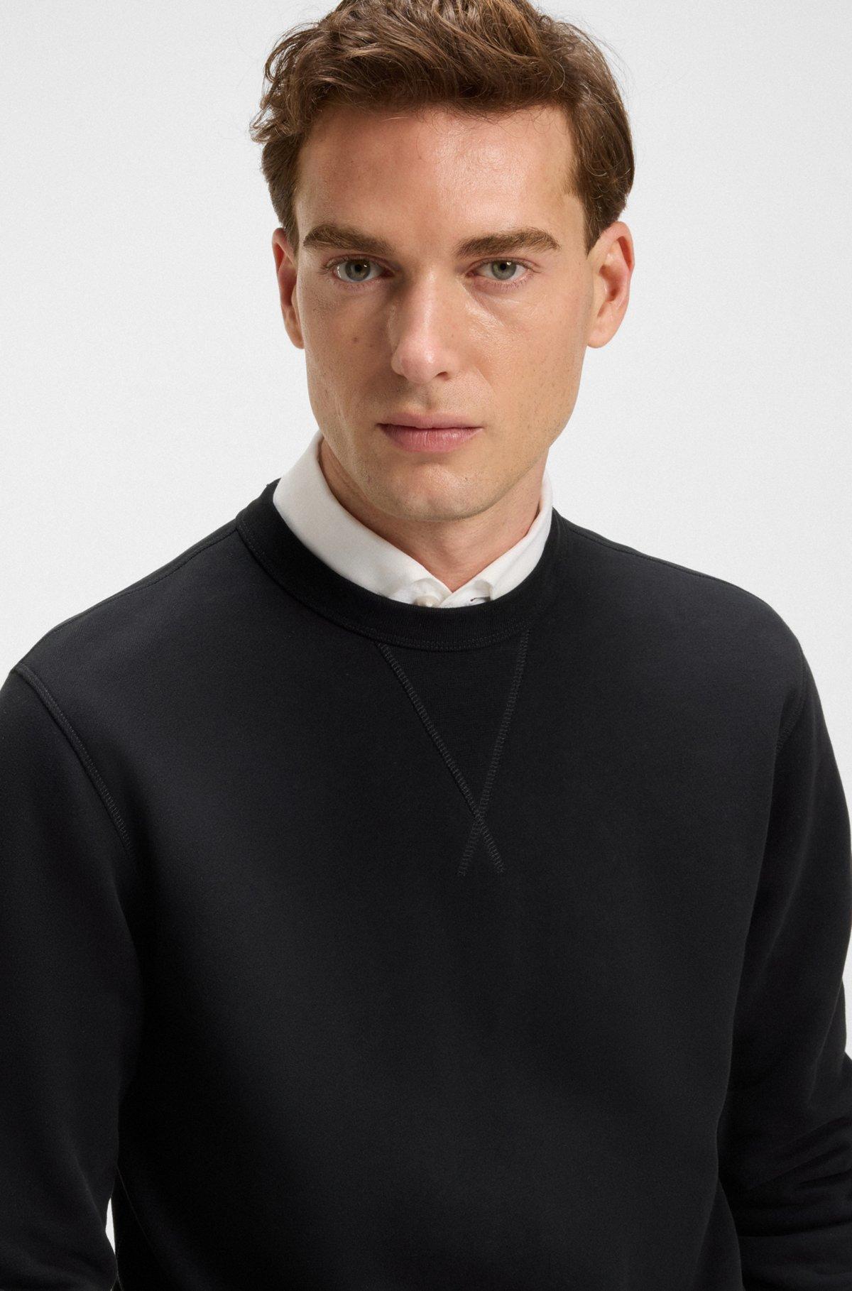 BOSS - BECKHAM x BOSS sweatshirt in mercerised cotton terry - Black Product Image