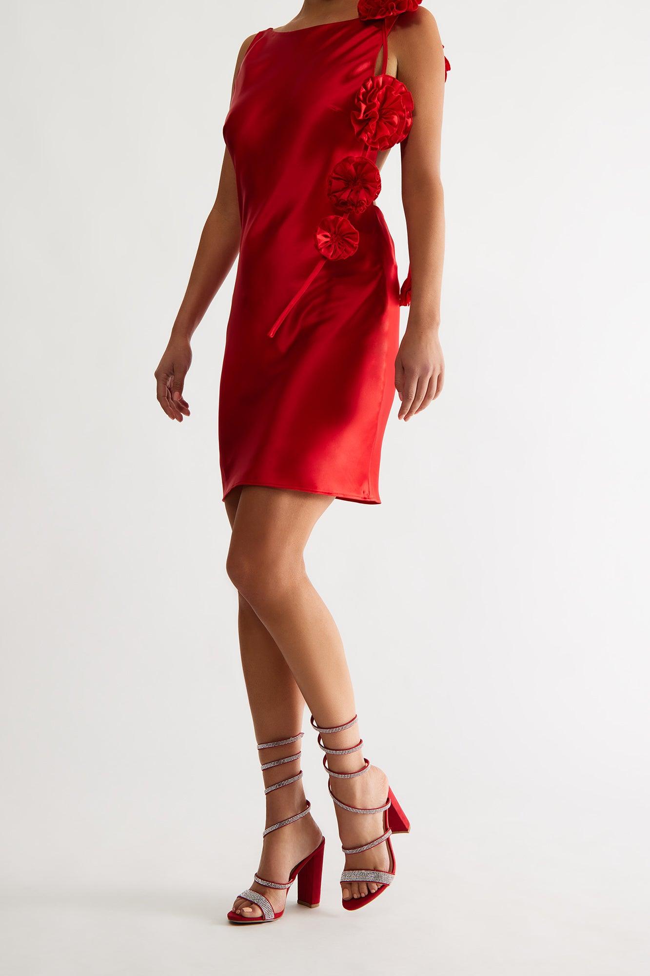 Search Is Over Wrap Up Heels - Red Product Image