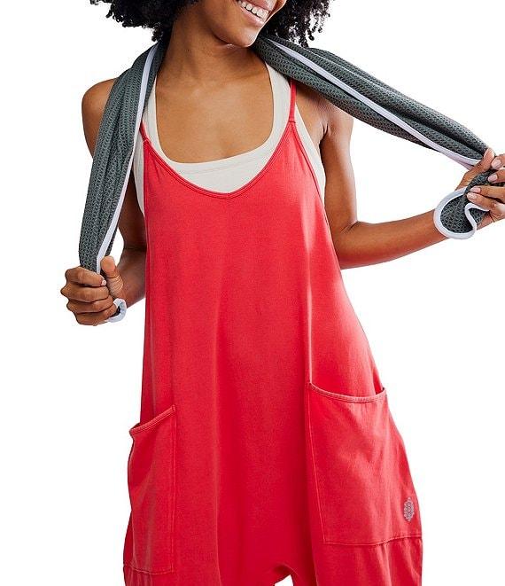 Free People FP Movement Sleeveless Scoop Neck Ankle Length Patch Pocket Hot Shot Onesie Product Image