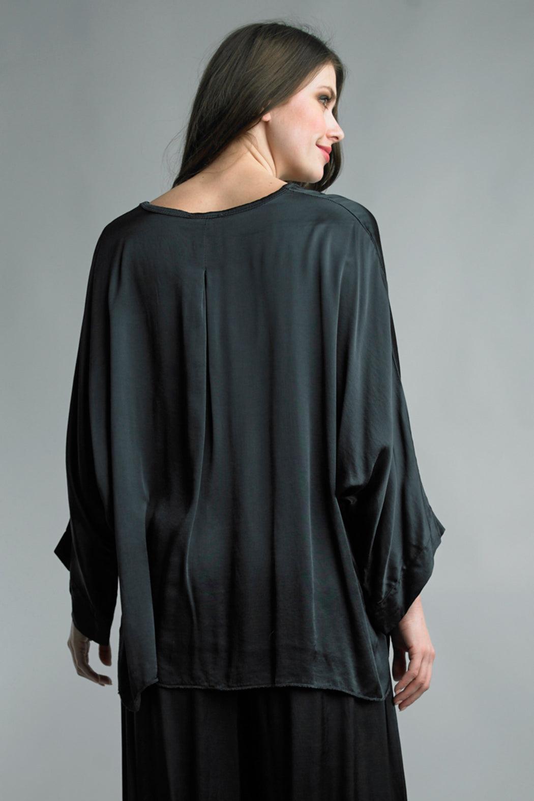 Black Silky Blouse Product Image