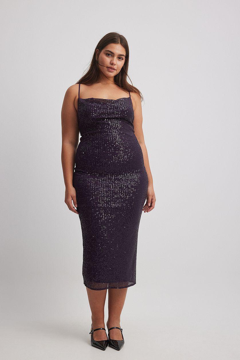 Waterfall Sequin Midi Dress Product Image