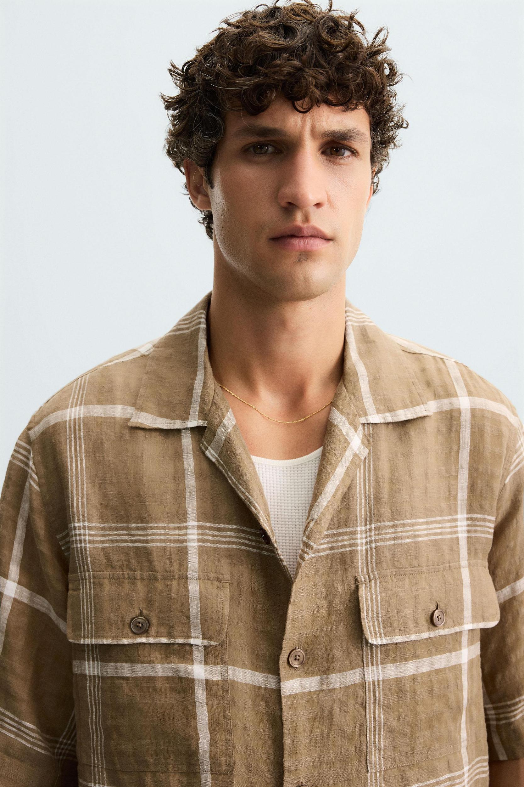 PLAID LINEN - COTTON SHIRT Product Image