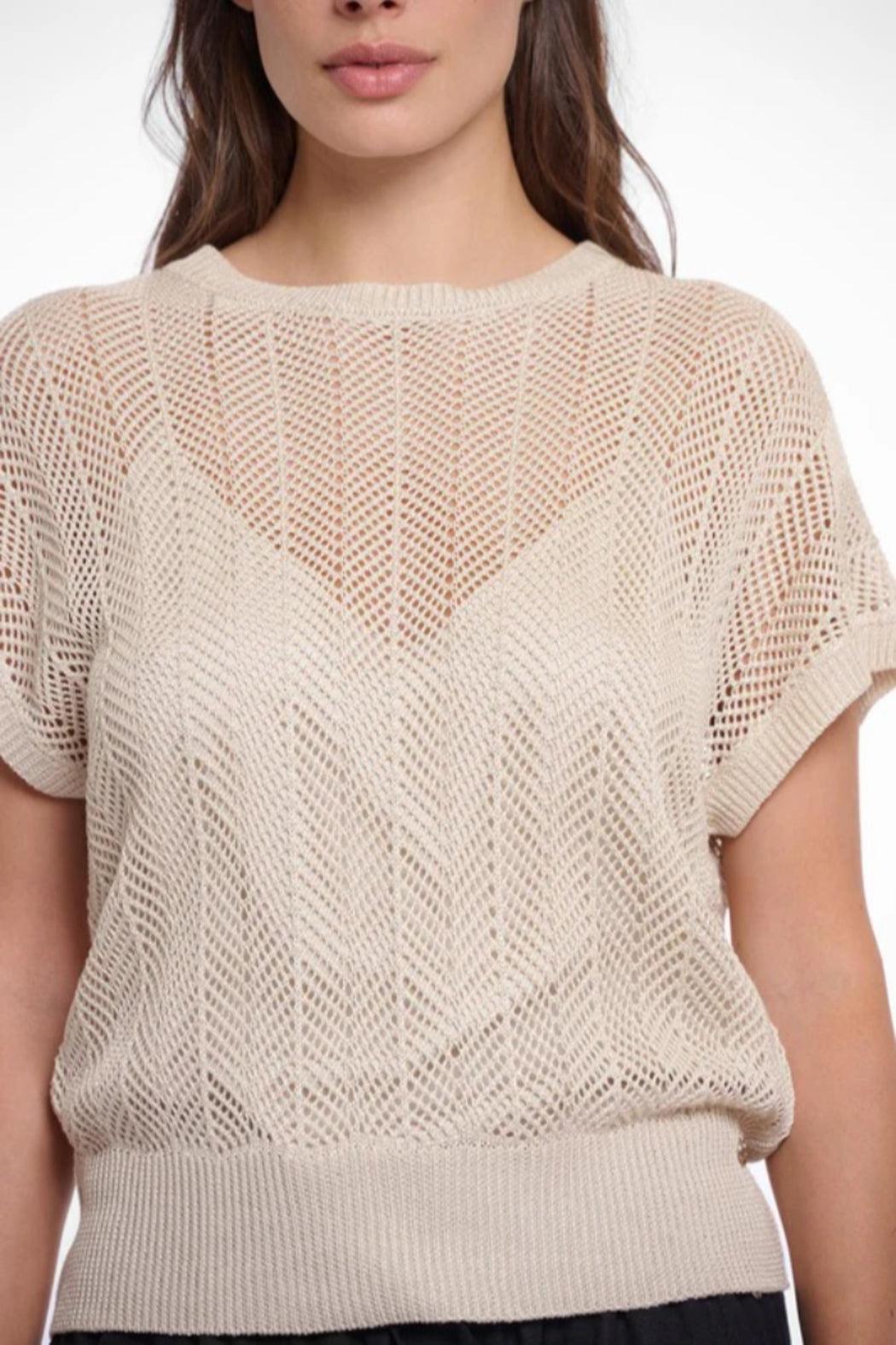 Birch Open Knit S/S Top Product Image