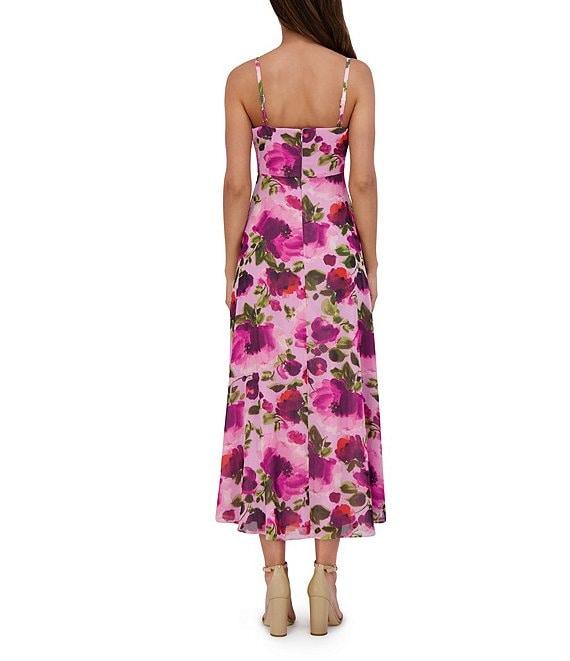 SIENA Metallic Floral V-Neck Sleeveless Maxi Dress Product Image