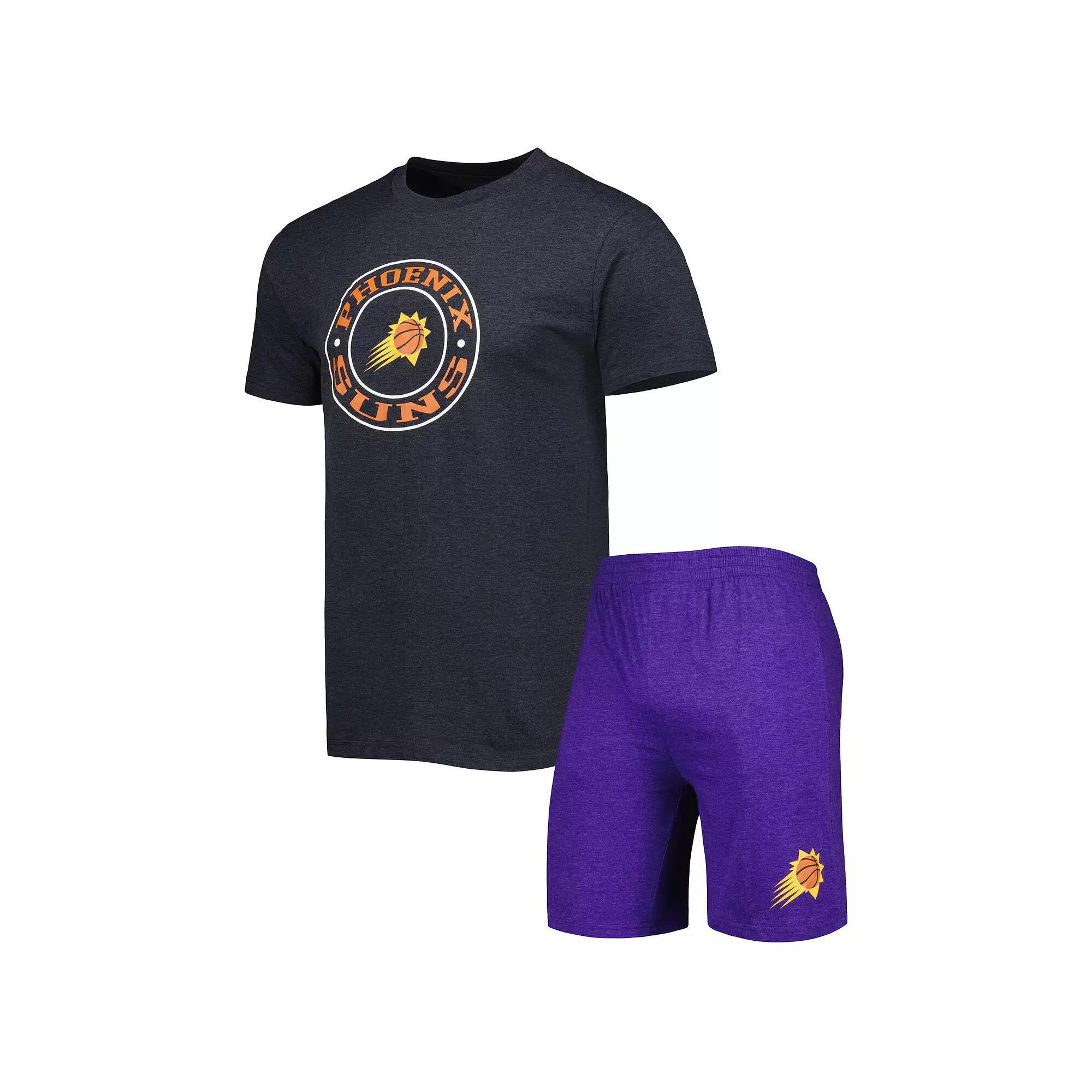 Men's Concepts Sport Purple/Black Phoenix Suns T-Shirt & Shorts Sleep Set, Size: XL, Phx Purple Product Image