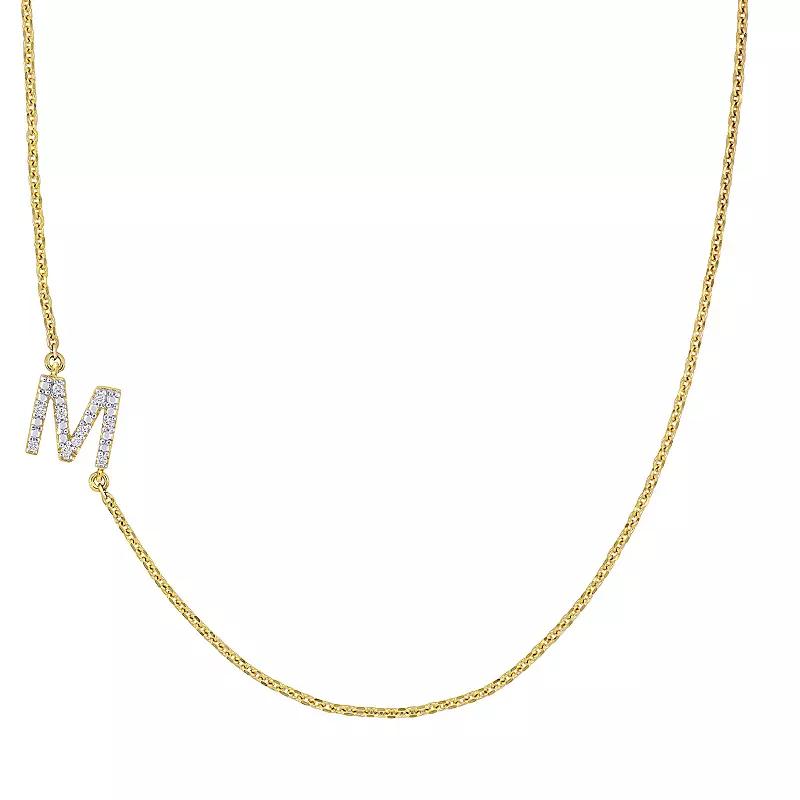 Stella Grace 14k Gold Diamond Accent Initial Necklace, Women's,  Product Image
