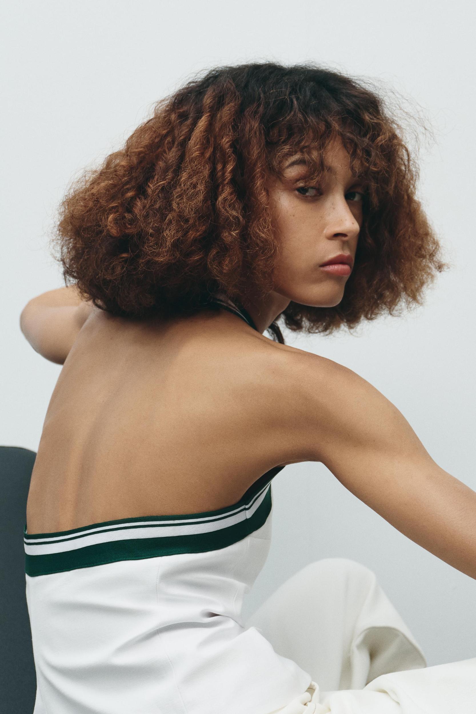 RIBBED HALTER TOP Product Image