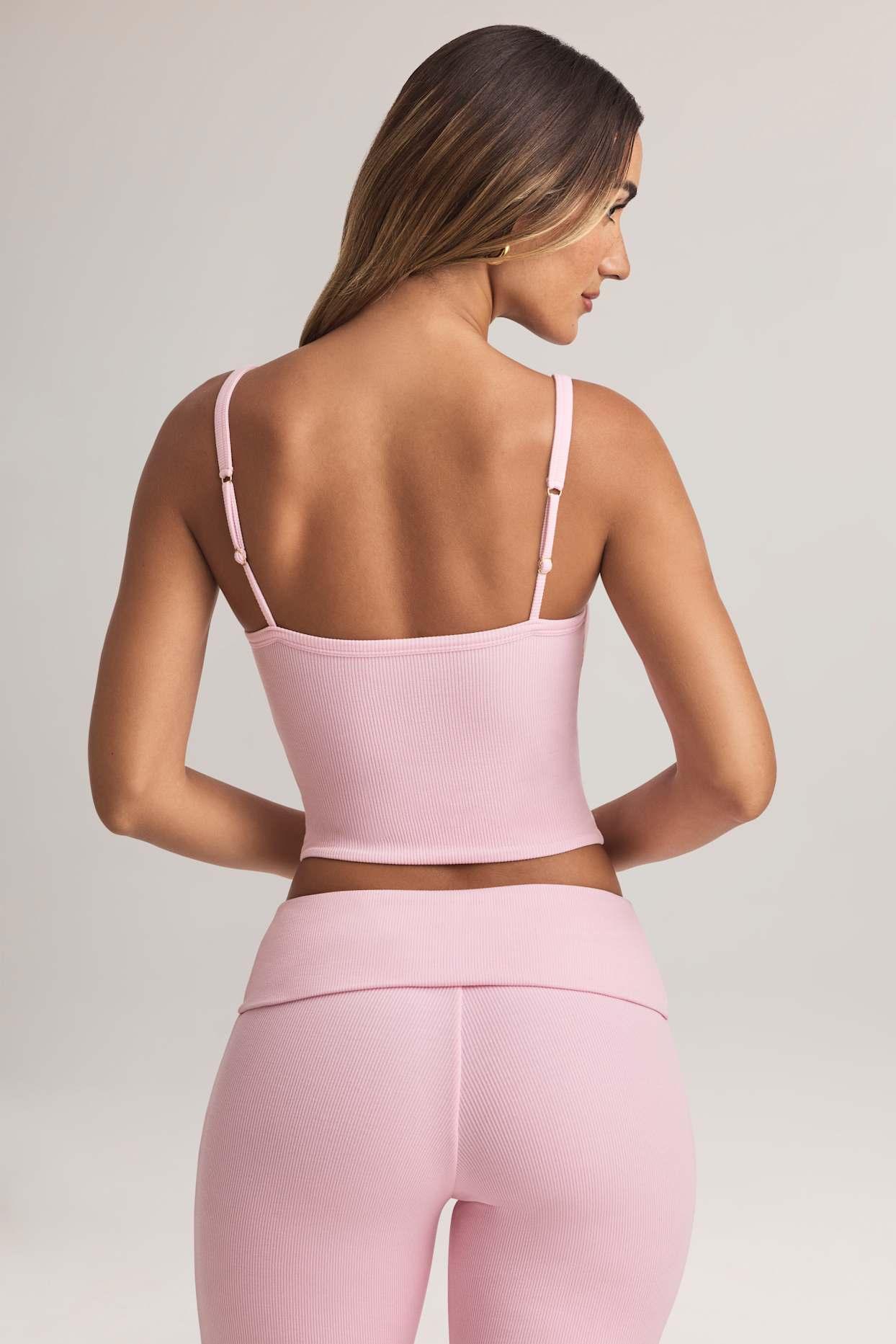 Modal Square-Neck Camisole Top in Pastel Pink Product Image