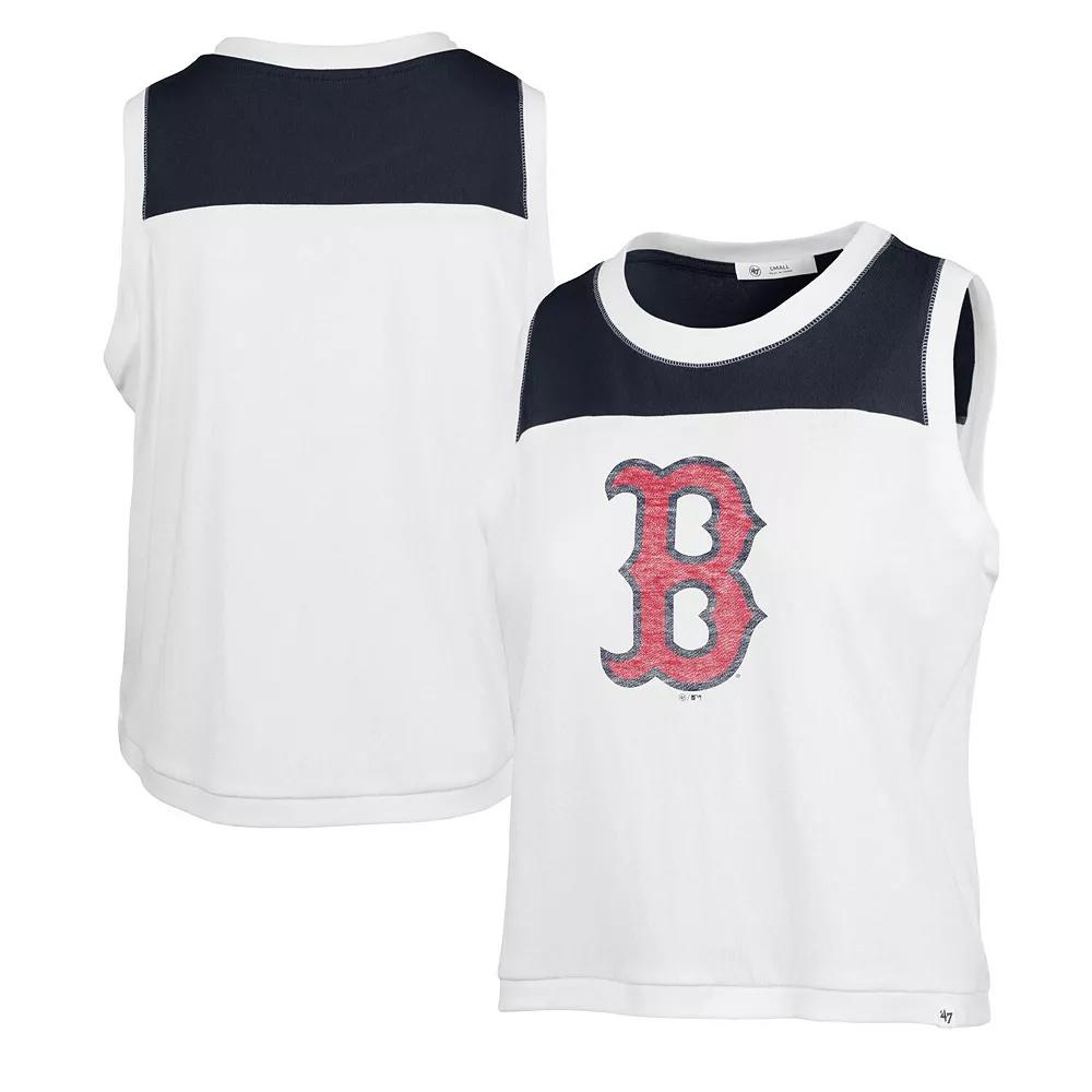 Women's '47 White Boston Red Sox Premier Zoey Waist Length Tank Top, Size: XL Product Image