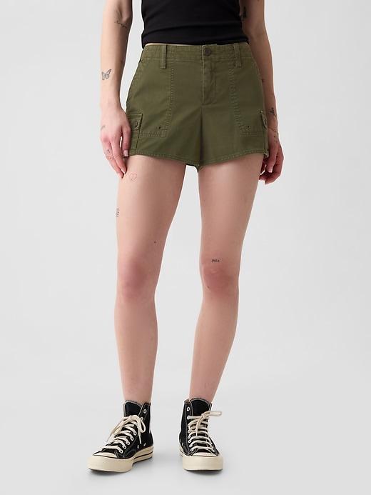 3" Low Rise Y2K Cargo Shorts Product Image
