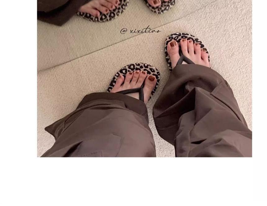Leopard Print Flip-Flops Product Image