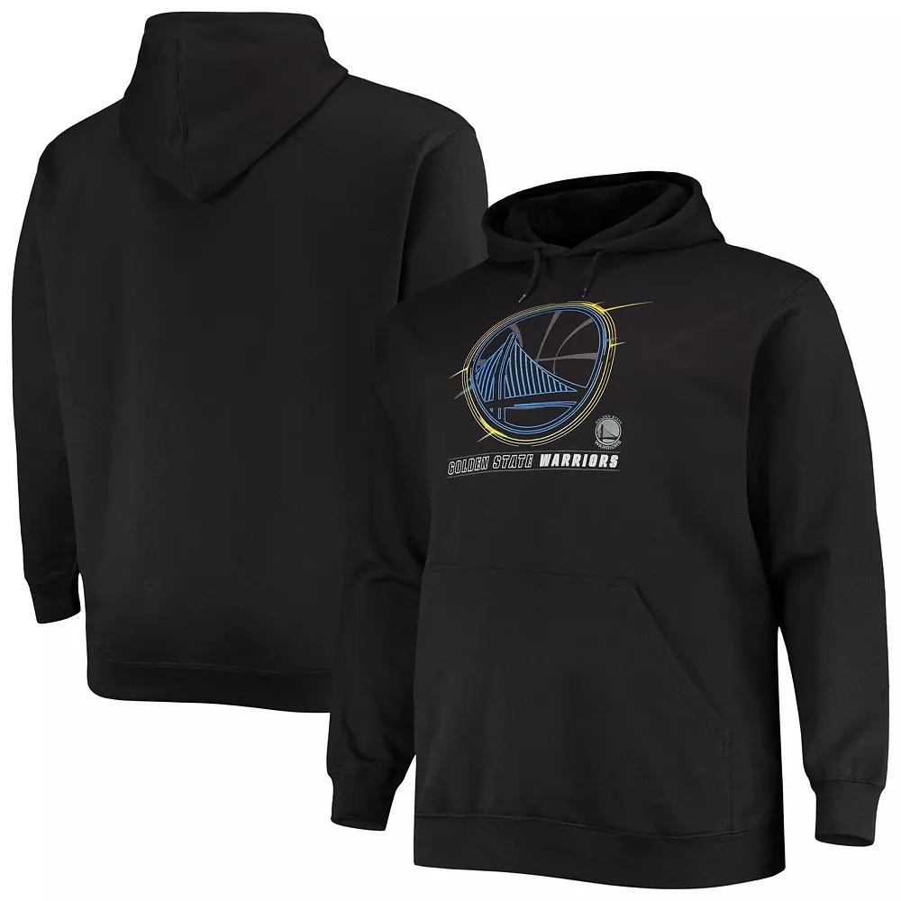 Men's Heathered Gray Golden State Warriors Big & Tall Heart & Soul Pullover Hoodie,  Product Image