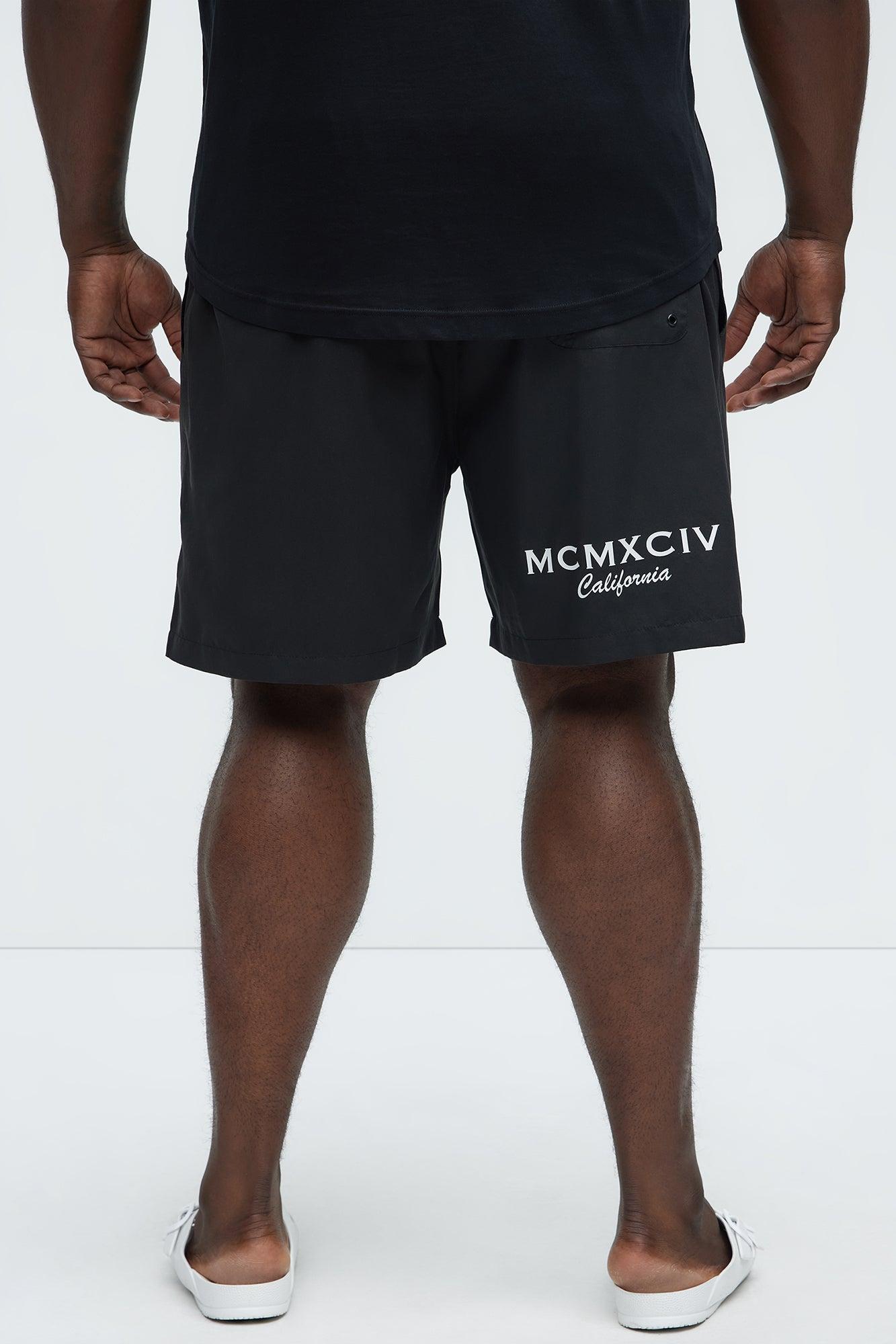 LA Born And Raised Swim Mid Trunk - Black Product Image