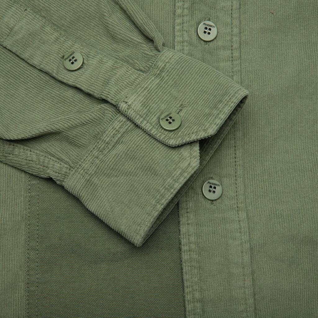 Patchwork Overshirt - Green Male Product Image