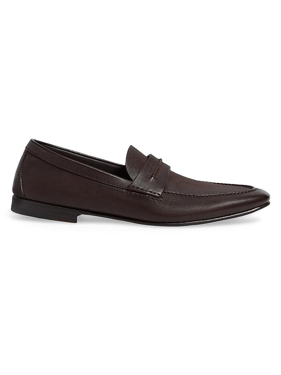 Mens Natural Grain Leather Mocassin Loafer Product Image