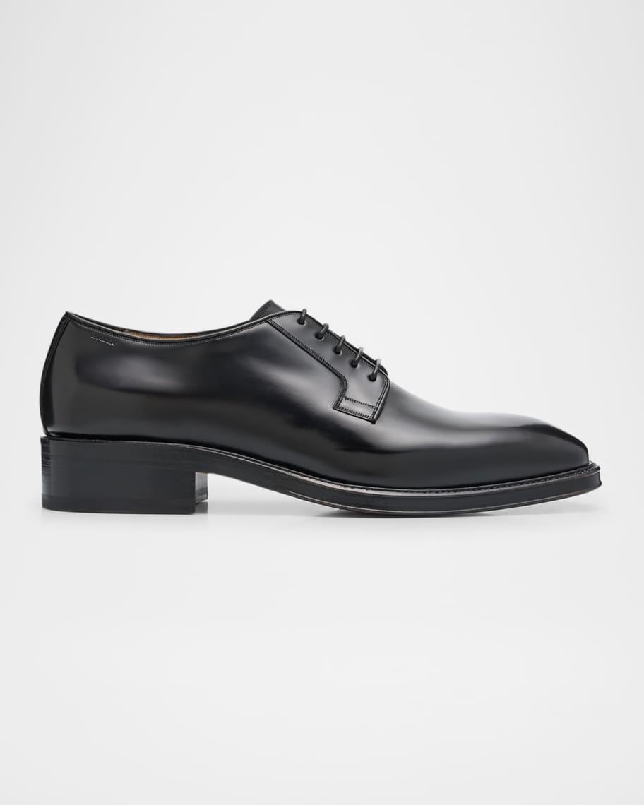 Men's Boston Brogue Leather Cap-Toe Oxfords Product Image