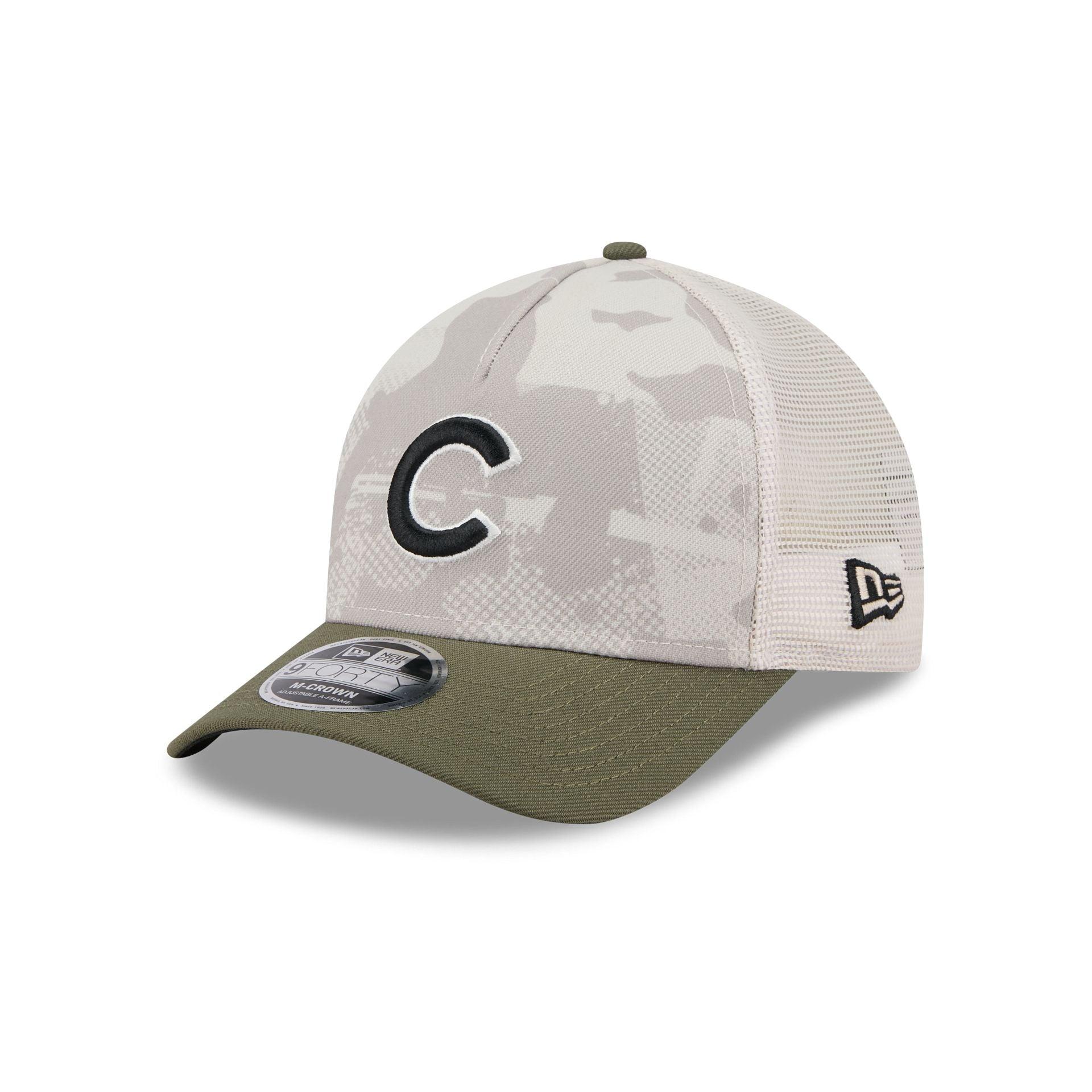 Chicago Cubs Armed Forces Day 2025 9FORTY M-Crown A-Frame Trucker Hat Male Product Image