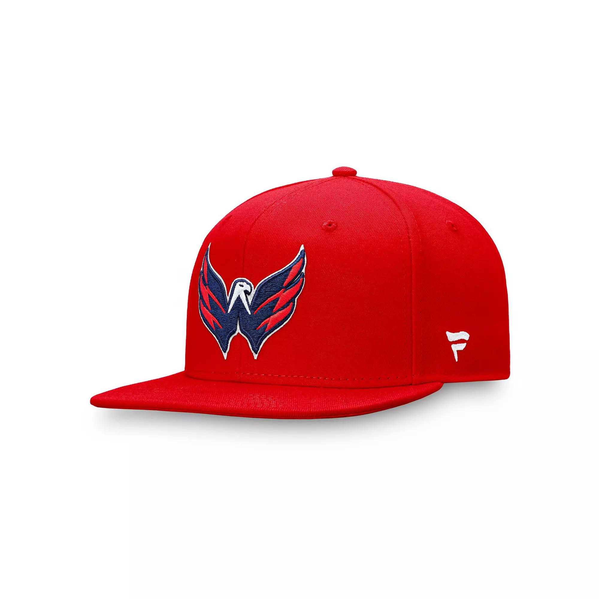 Men's Fanatics Red Washington Capitals Core Primary Logo Snapback Hat Product Image