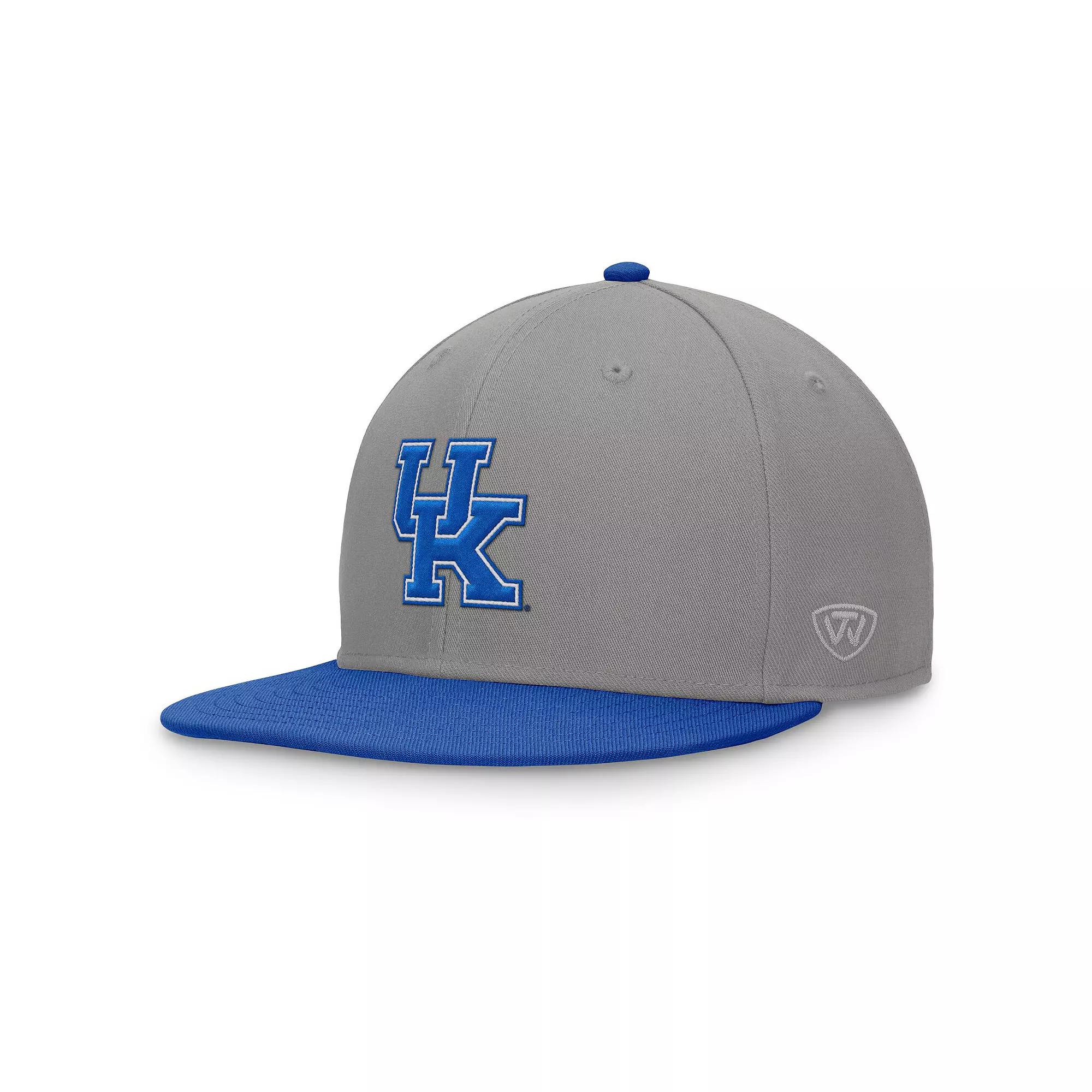 Men's Top of the World Gray/Royal Kentucky Wildcats Rally Two-Tone Fitted Hat, Size: 7 3/4, Grey Product Image