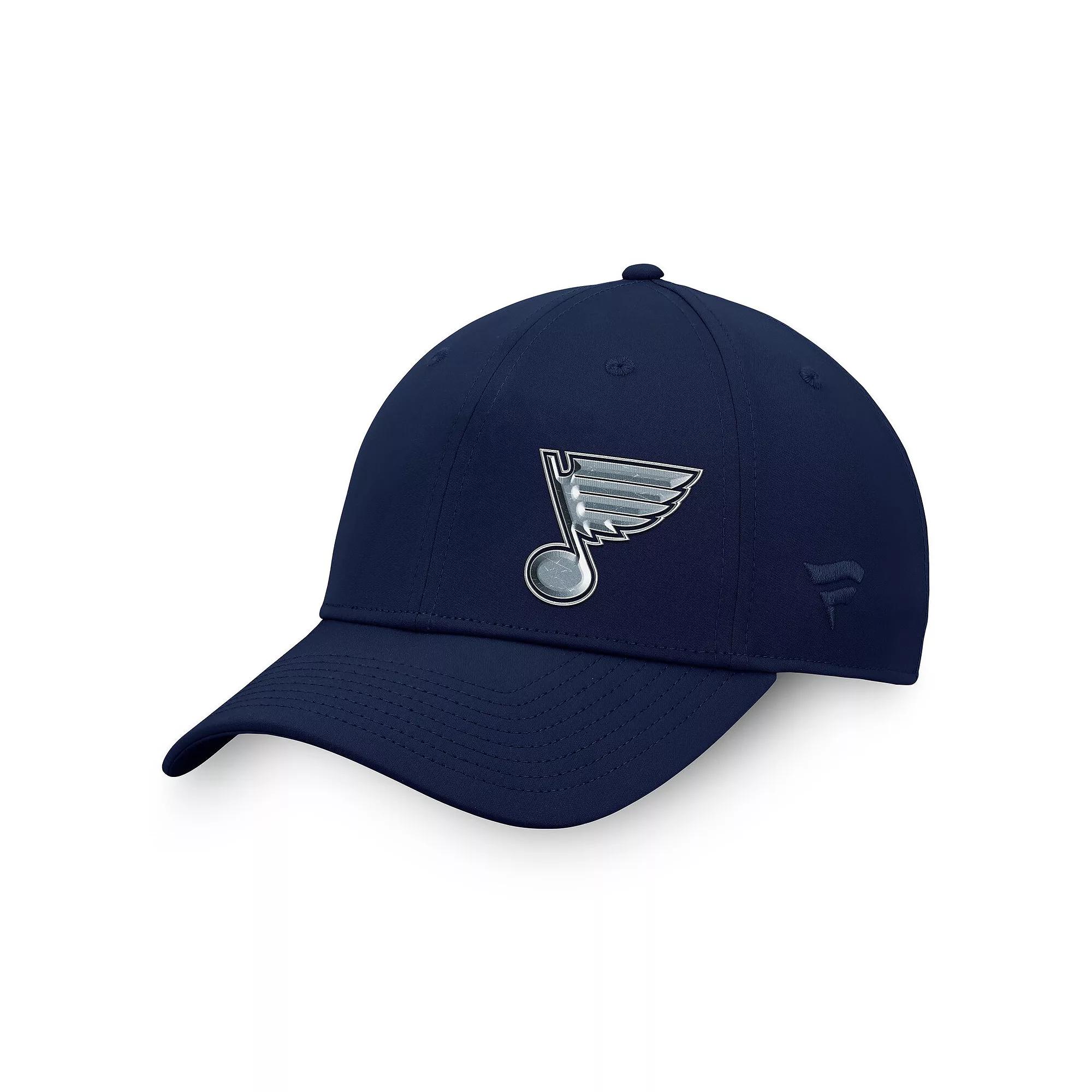 Men's Fanatics Branded Navy St. Louis Blues Authentic Pro Road Side Logo Adjustable Hat Product Image