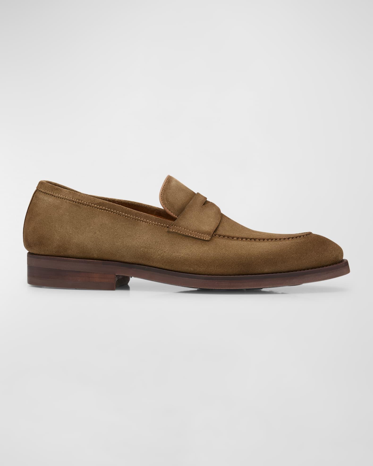 Men's Lucien Suede Penny Loafers Product Image