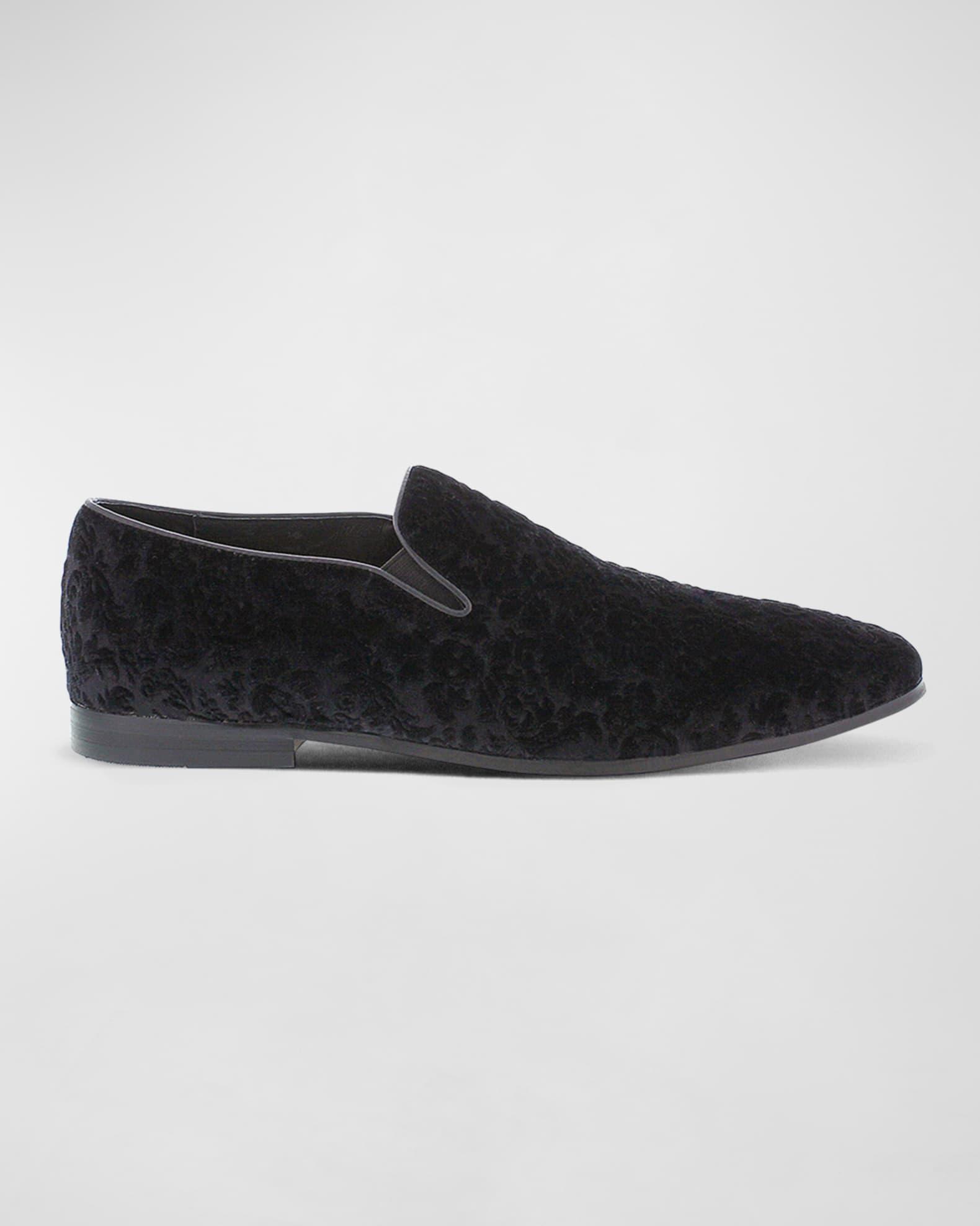 Men's Sonoma Floral Skull-Embossed Velvet Loafers Product Image