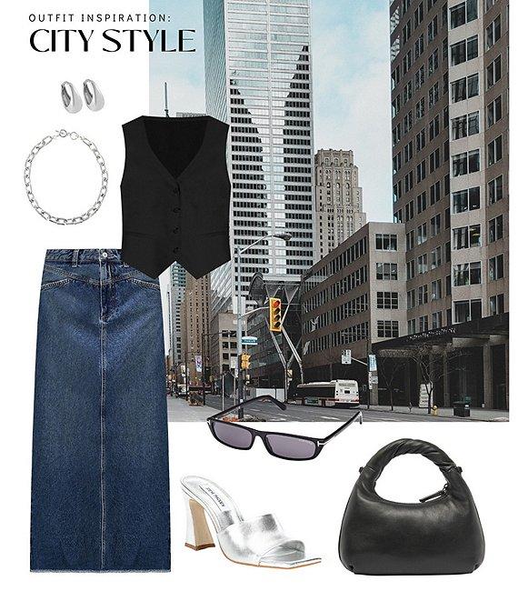 Antonio Melani Melinda V-Neck Stretch Linen Blend Vest Product Image