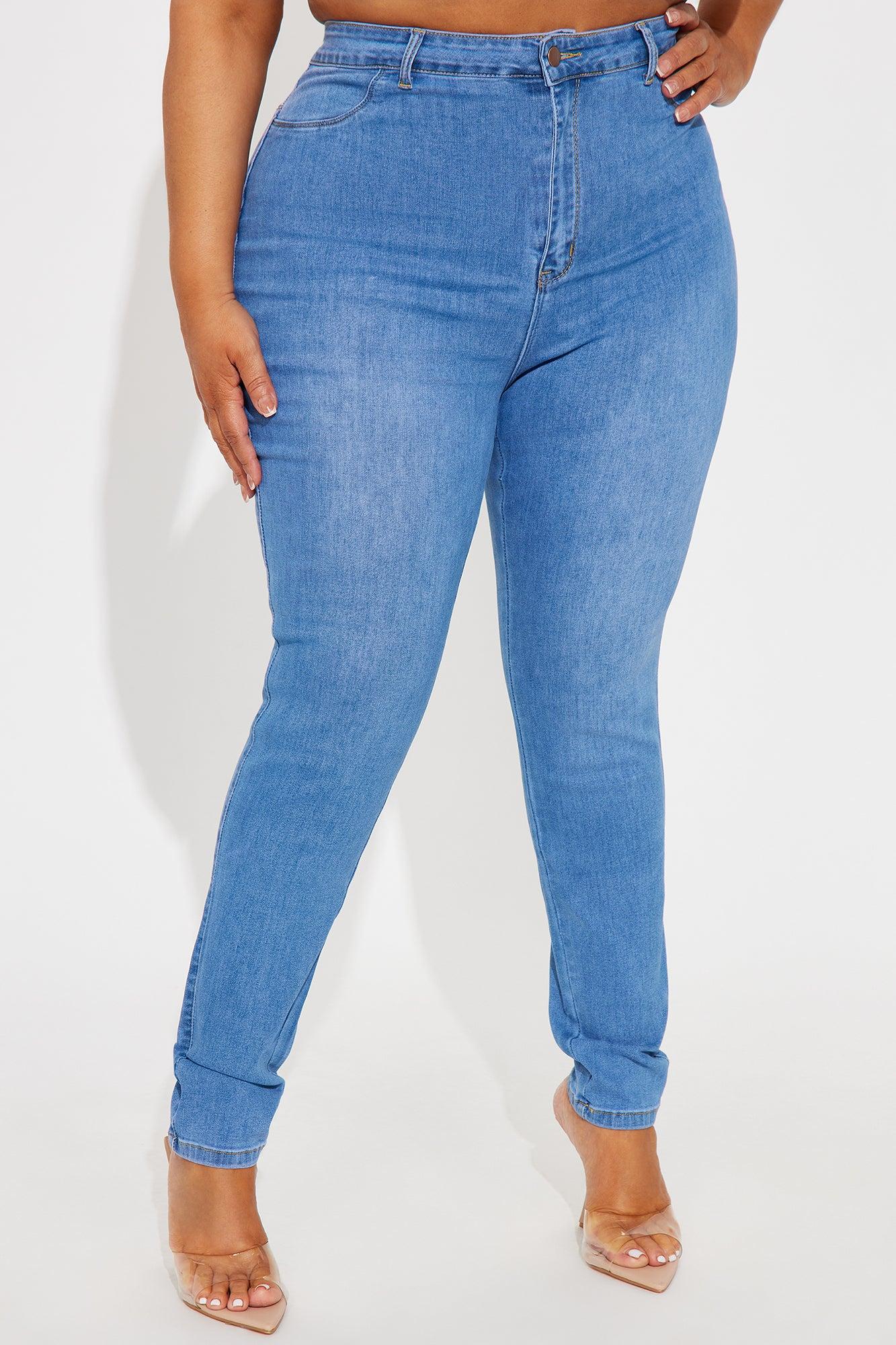 Classic Belle High Rise Booty Lifter Skinny Jeans - Medium Blue Wash Product Image