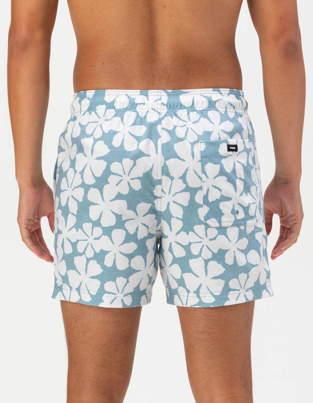 RSQ Mens Tossed Daisy Swim Shorts - CADET Product Image
