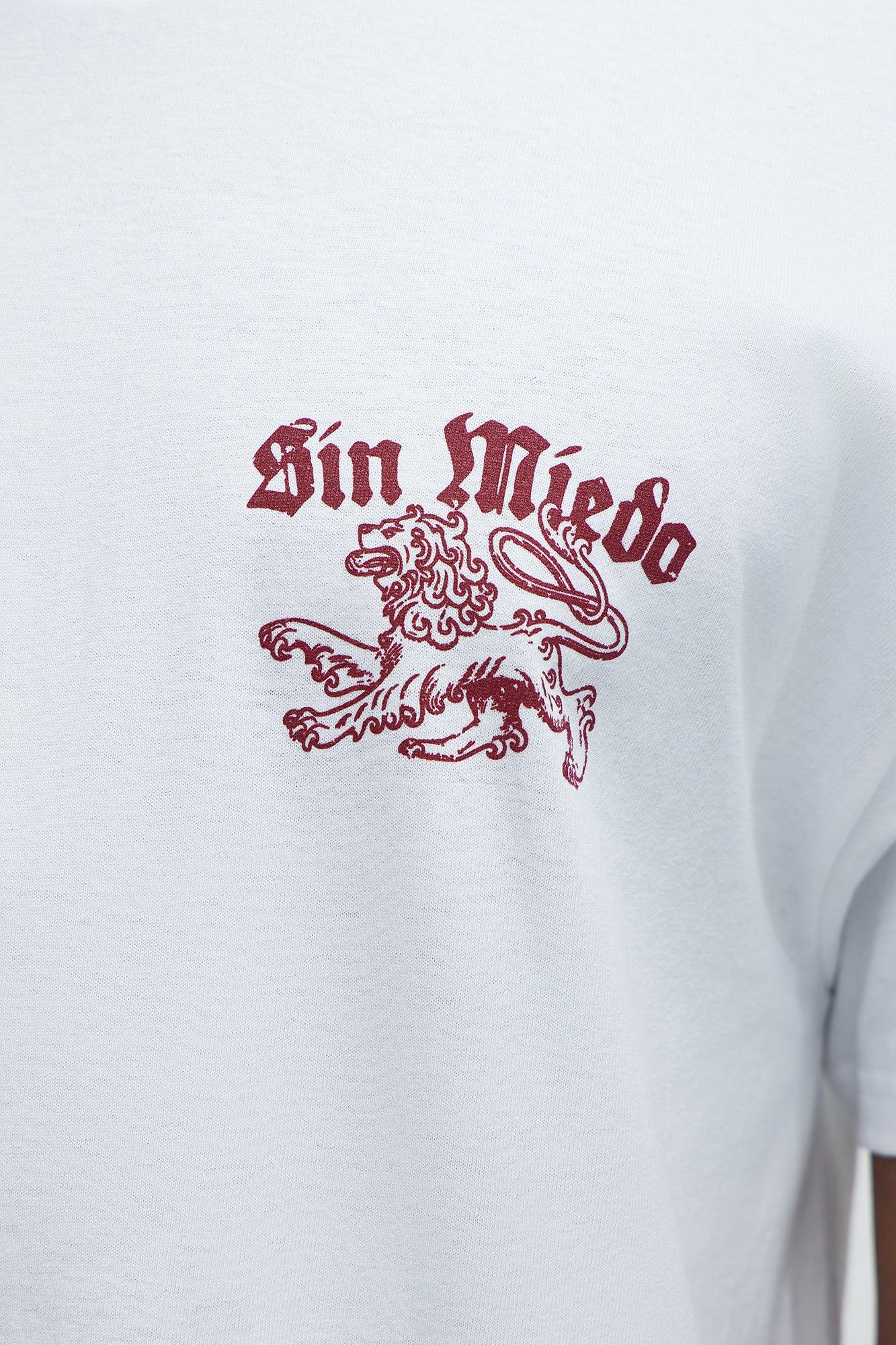 Sin Miedo Short Sleeve Tee - White Product Image