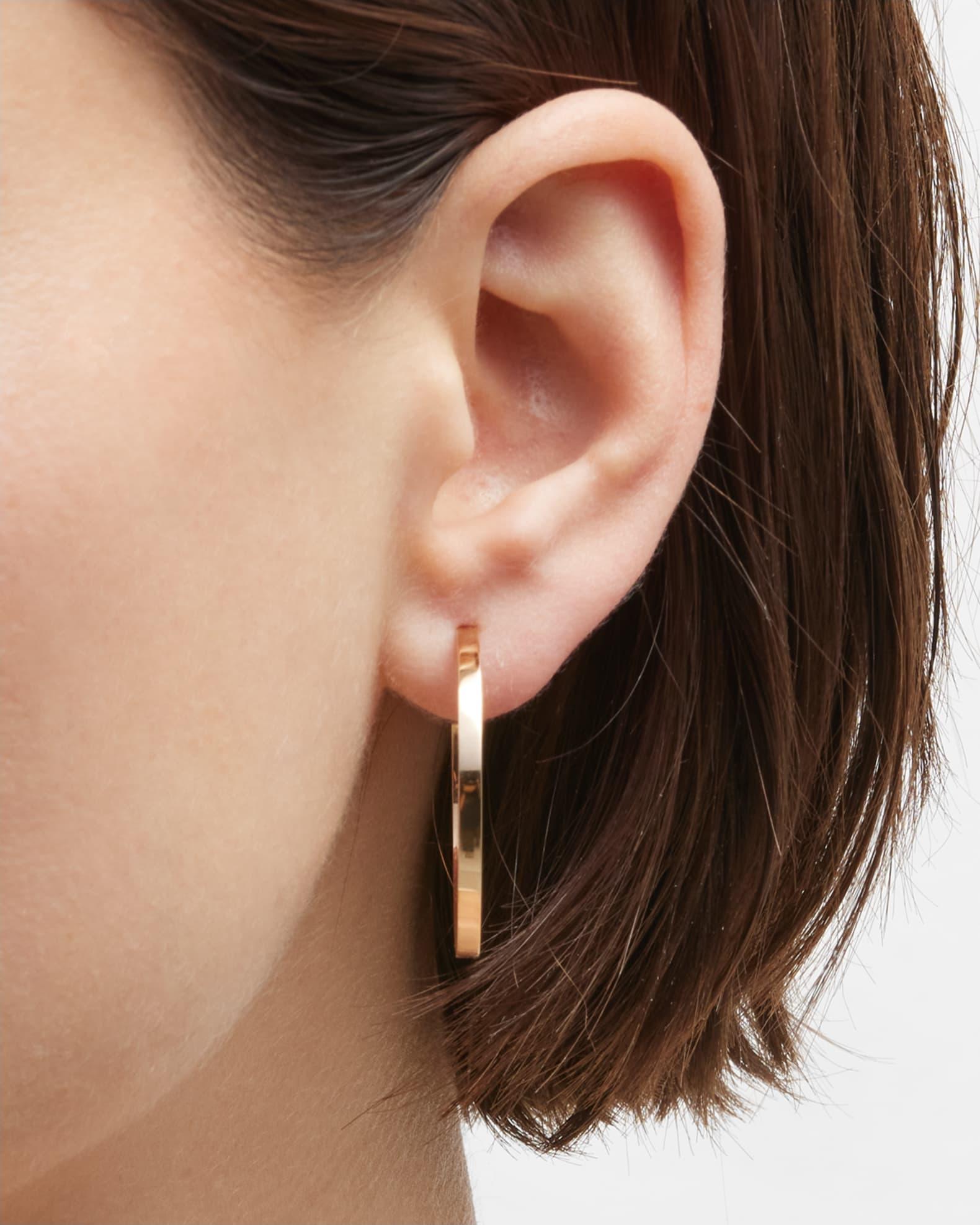 Womens Sunrise 14K Yellow Gold Hoop Earrings/1.18 Product Image