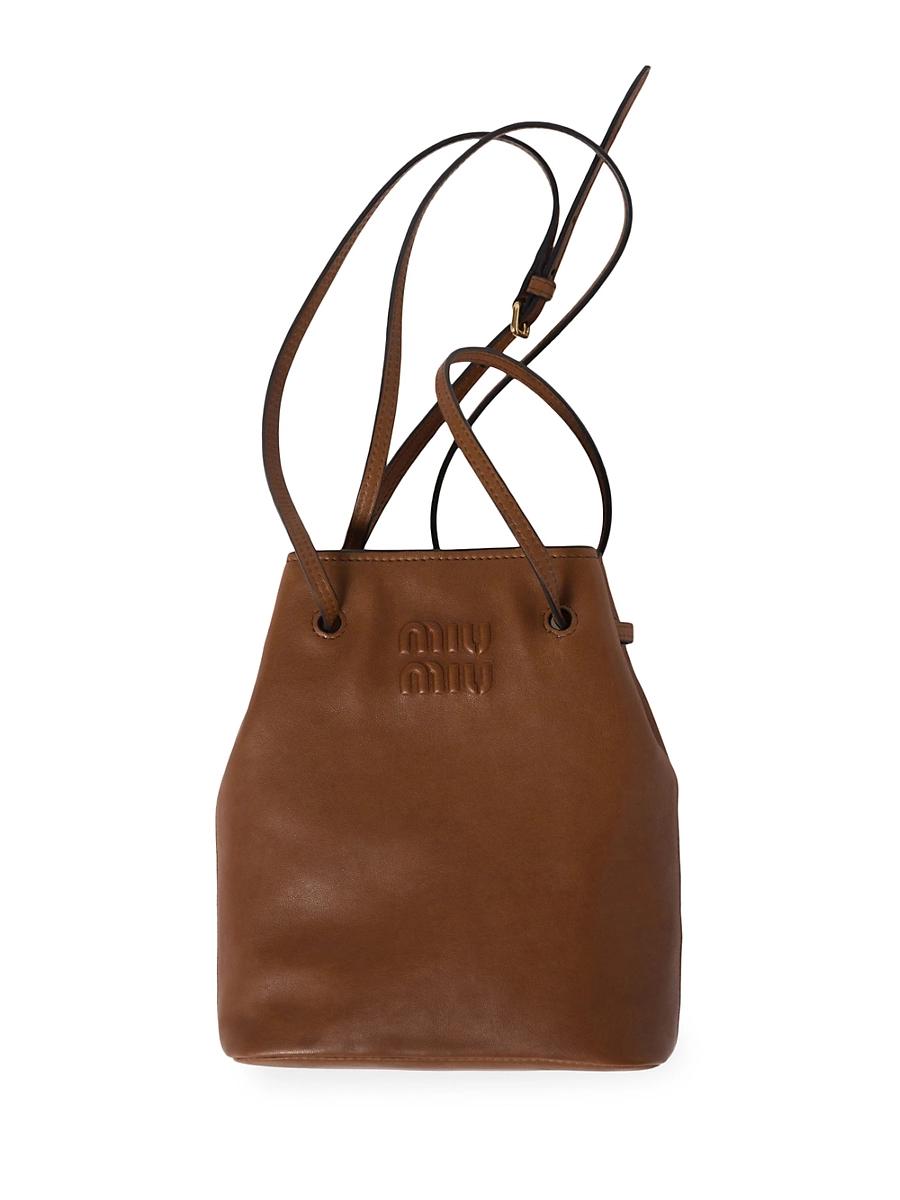 Womens Nappa Leather Mini Bucket Bag Product Image
