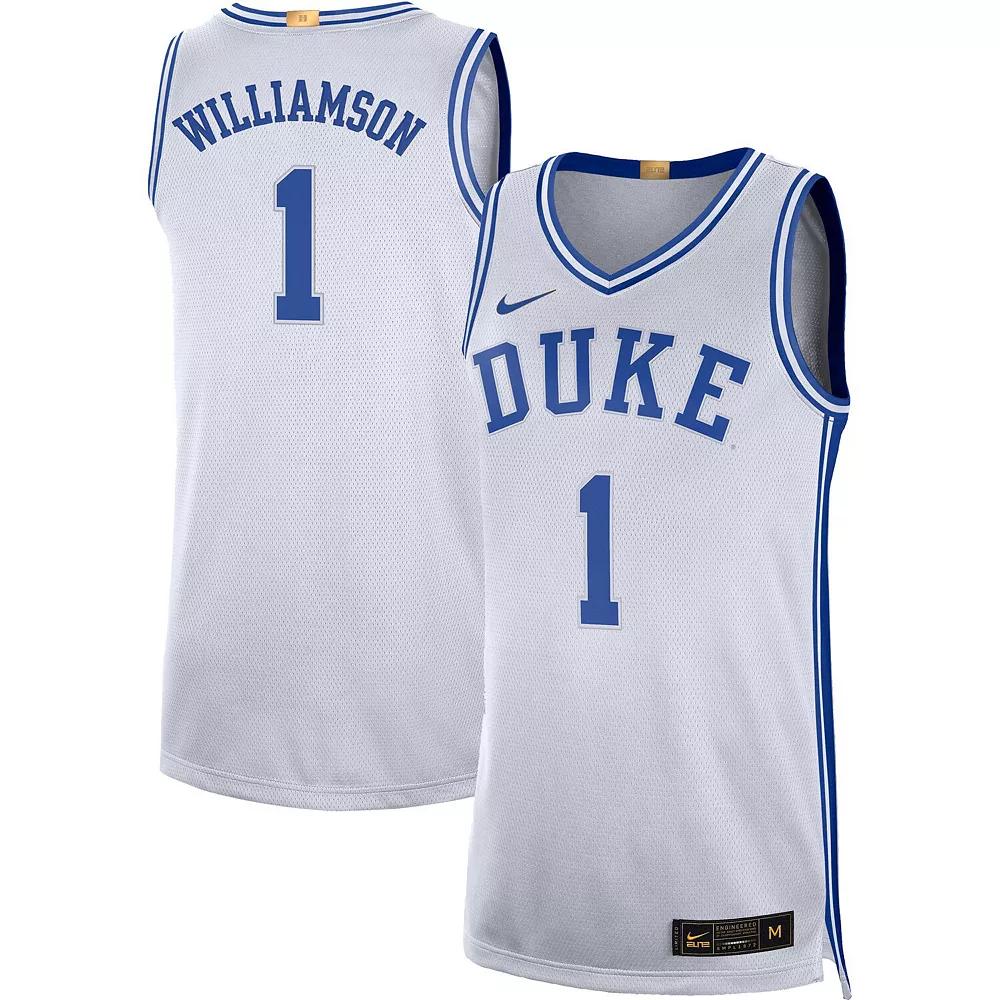 Men's Nike Zion Williamson White Duke Blue Devils Limited Basketball Jersey, Size: Small Product Image