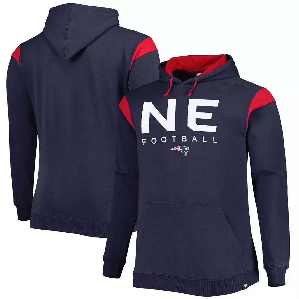 Men's Fanatics Branded Navy New England Patriots Big & Tall Call the Shots Pullover Hoodie,  Product Image