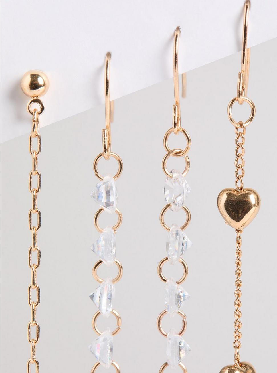 Stone Heart Liner Earring Set Product Image