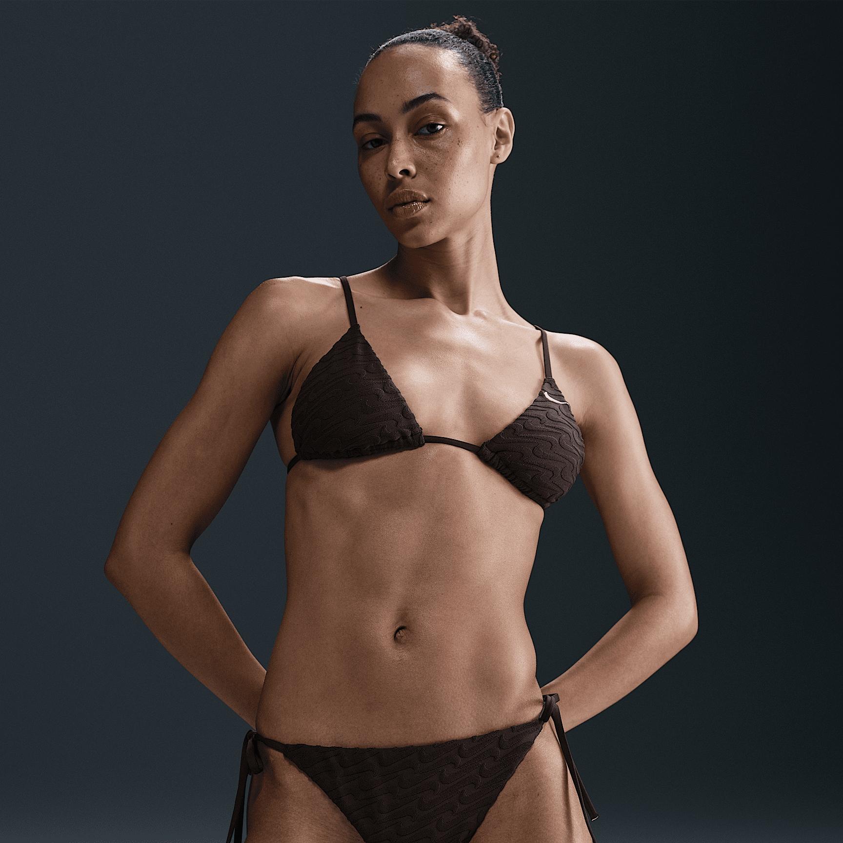 Nike Womens Swim Swoosh Link Terry Tie-String Bikini Bottom | NESSF255-206 Product Image