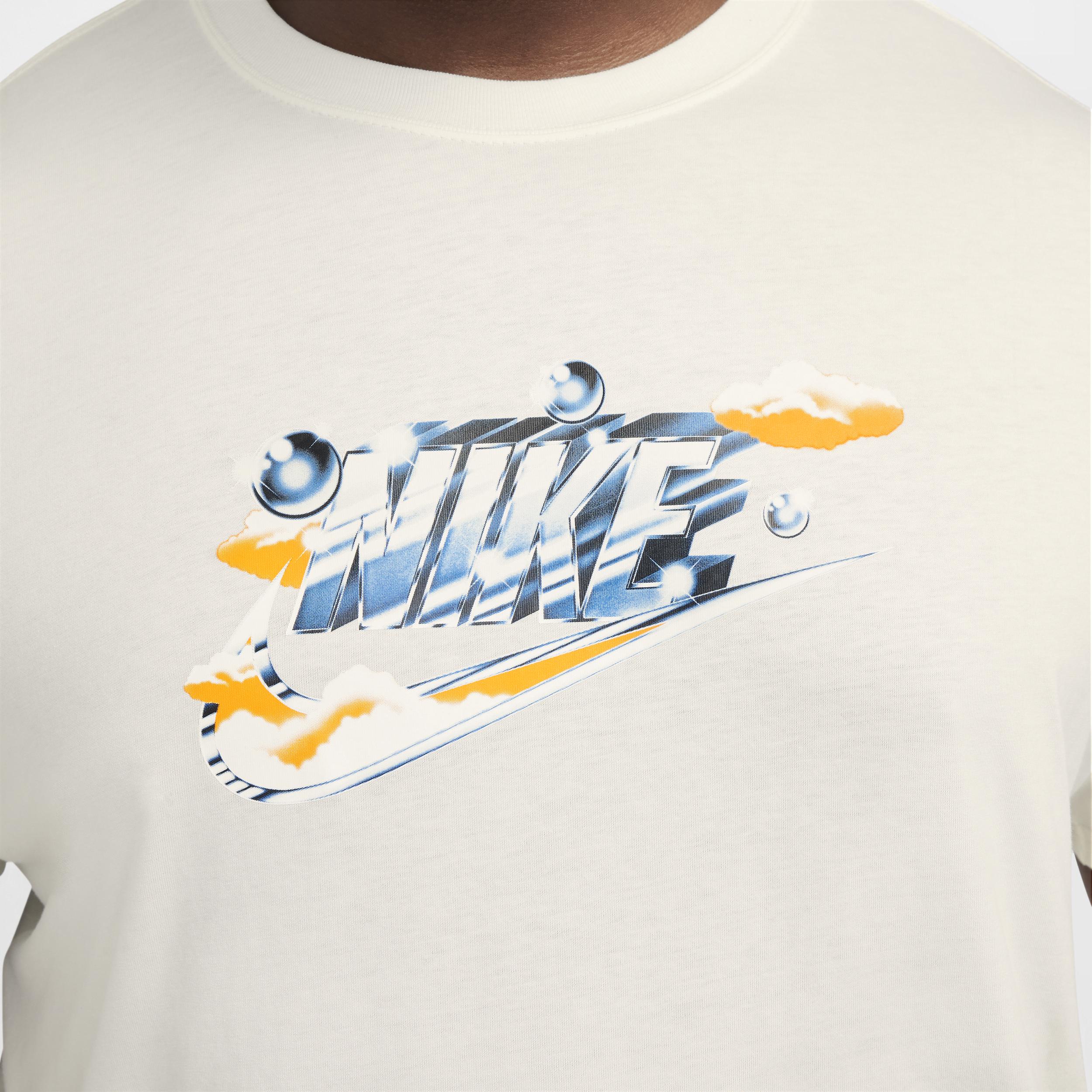 Nike Mens Nike NSW M90 OC HBR SEGB T-Shirt - Mens Sail/Blue Product Image