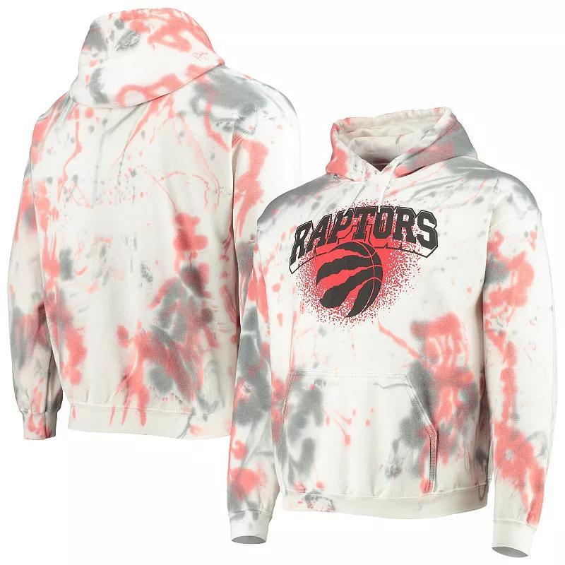 Men's Junk Food Cream Toronto Raptors Tie-Dye Pullover Hoodie, Size: Small, Rpt White Product Image