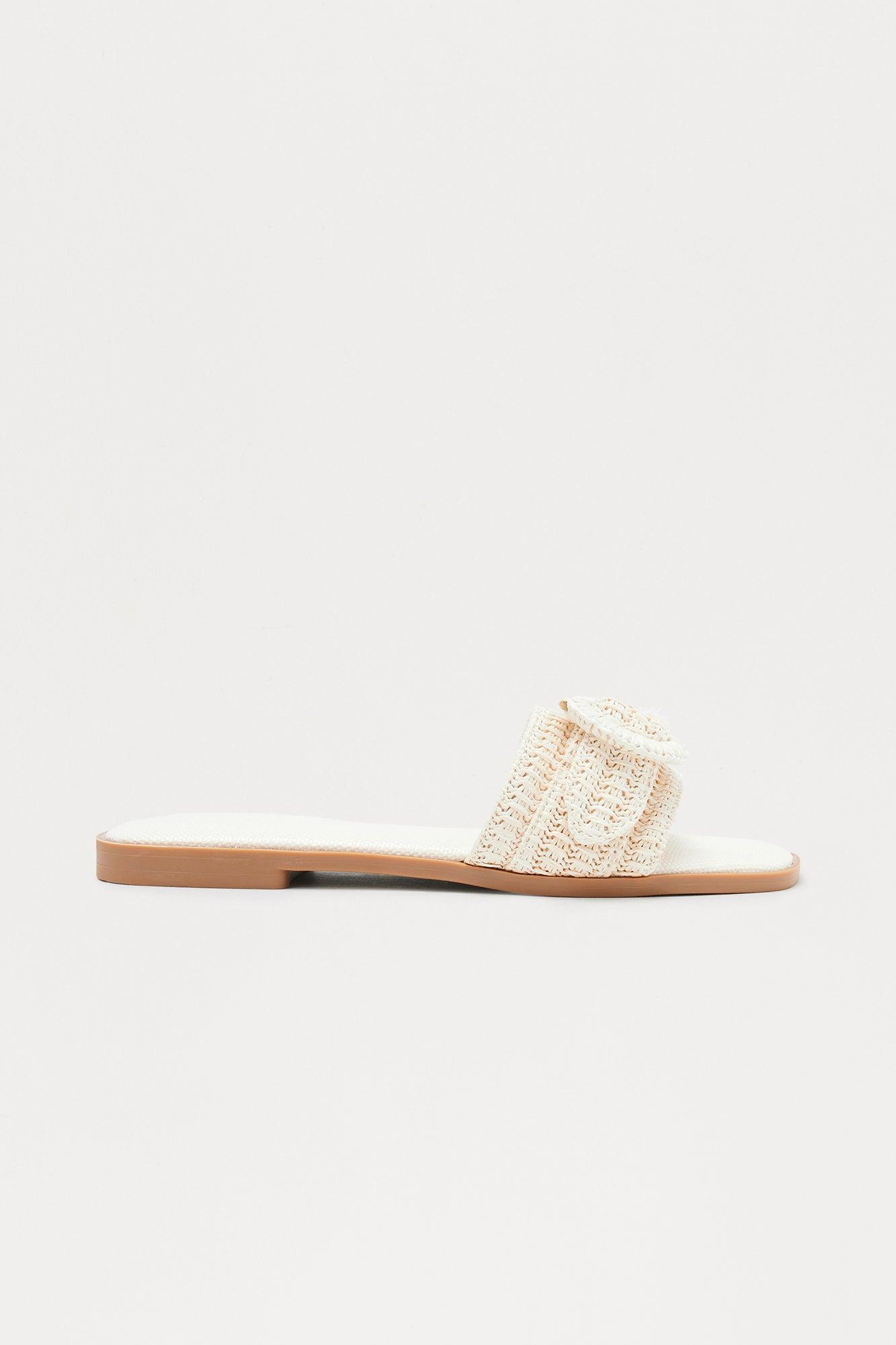 Ocean Spray Crochet Sandals - Ivory Female Product Image