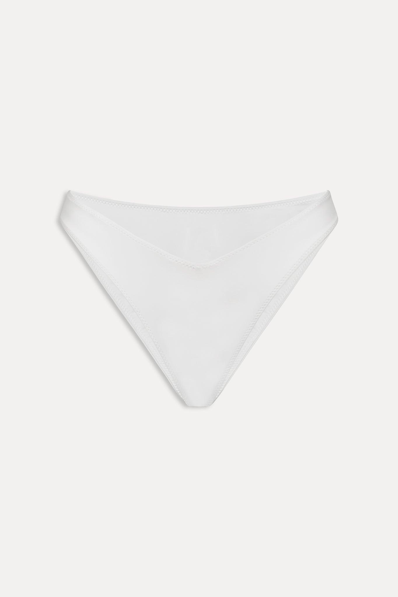 Enzo Cheeky Bikini Bottom - Optic White Product Image