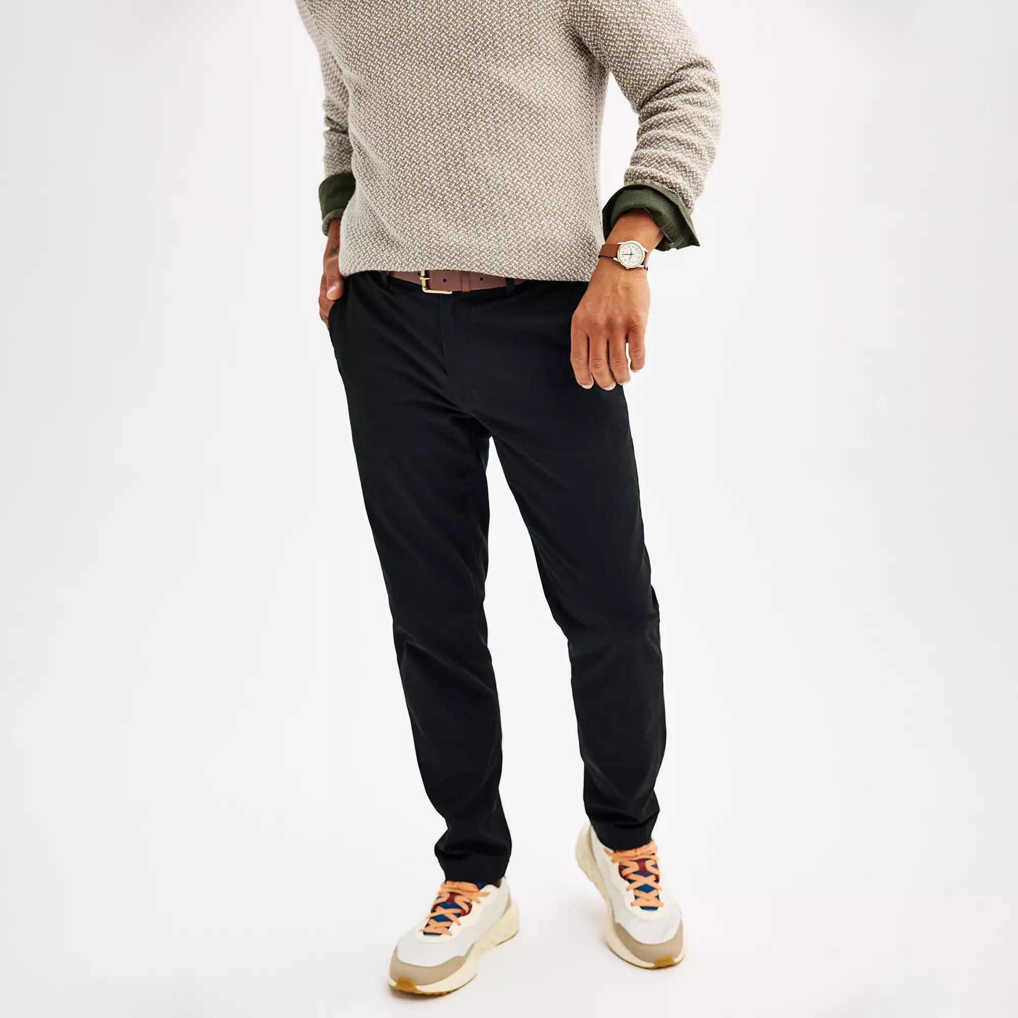 Men's Sonoma Goods For Life® Flexwear Athletic-Fit Chinos, Size: 38 X 32, Black Product Image