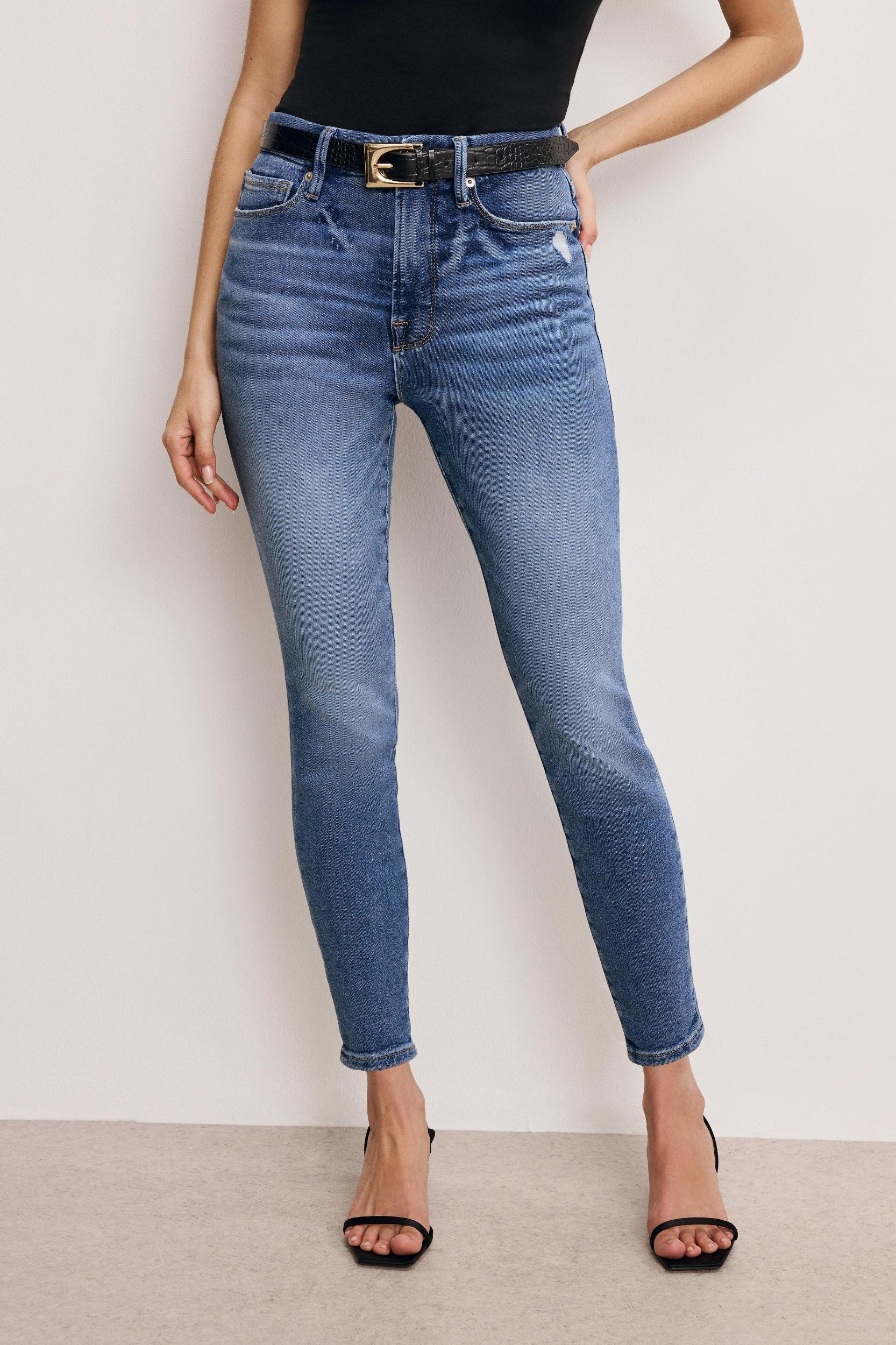 GOOD WAIST SKINNY CROPPED  JEANS | INDIGO326 Product Image