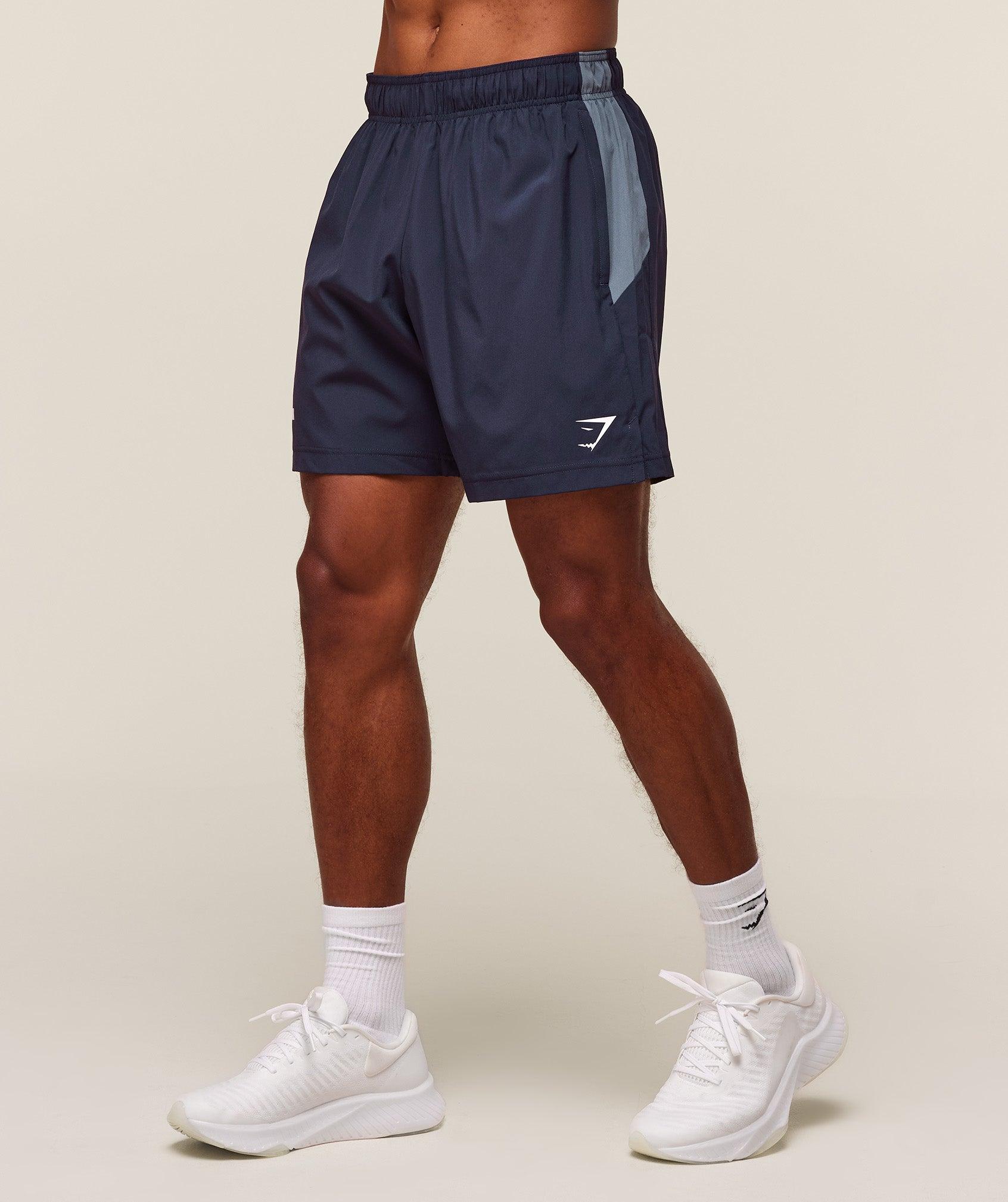 Gymshark Sport Panel 7" Shorts - Heavy Blue/Iron Blue Male Product Image