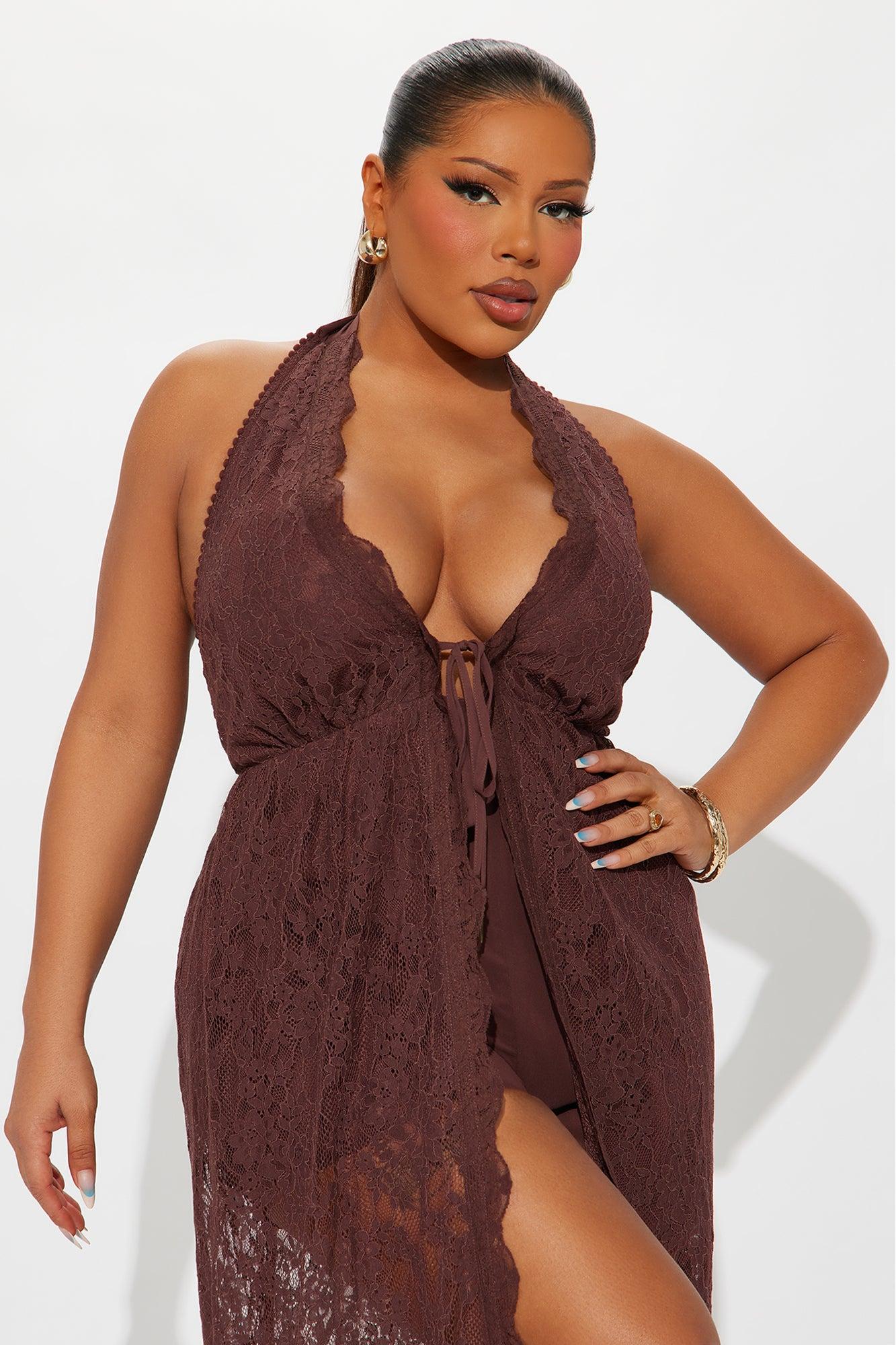 My First Impression Romper - Brown Female Product Image