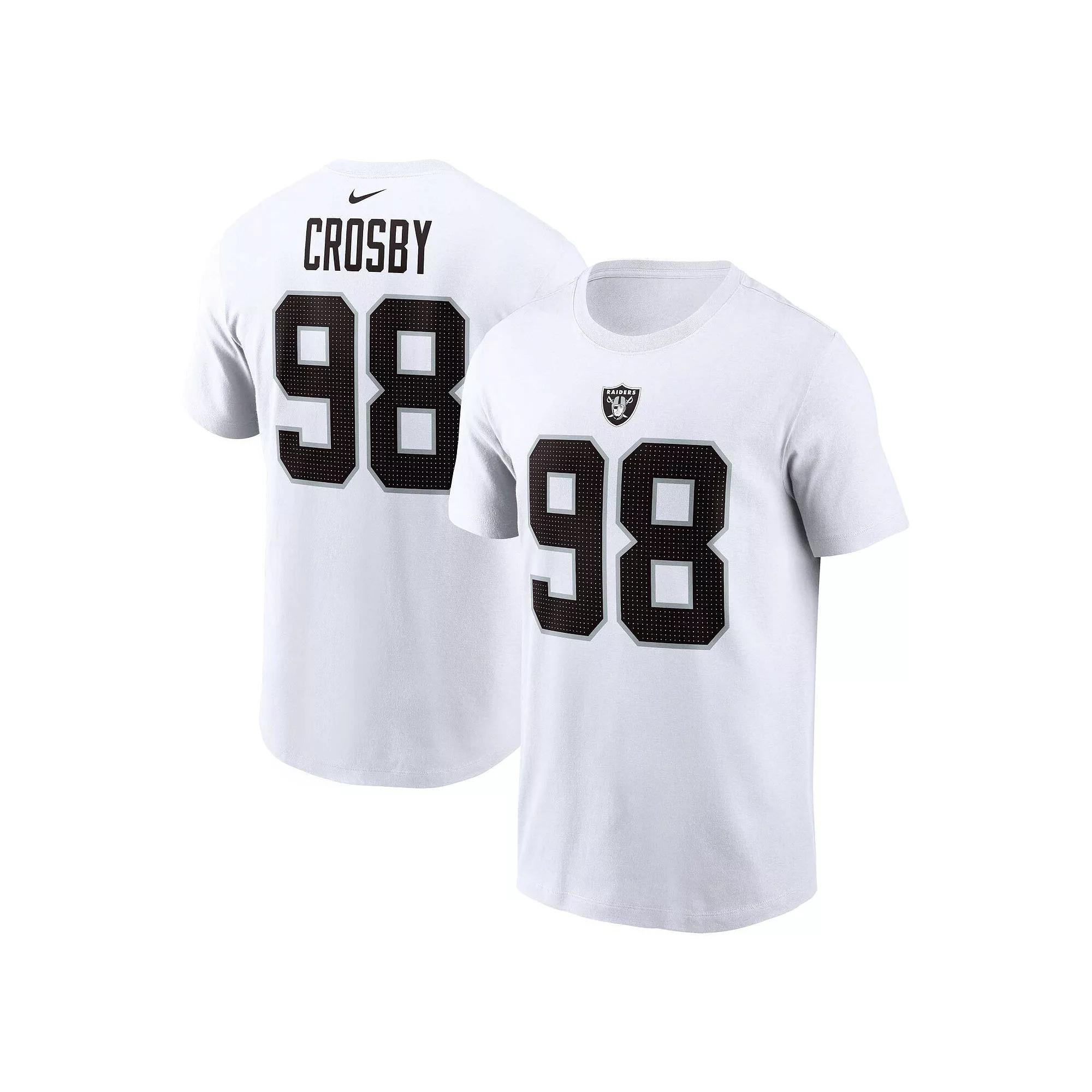 Men's Nike Maxx Crosby White Las Vegas Raiders Player Name & Number T-Shirt,  Product Image