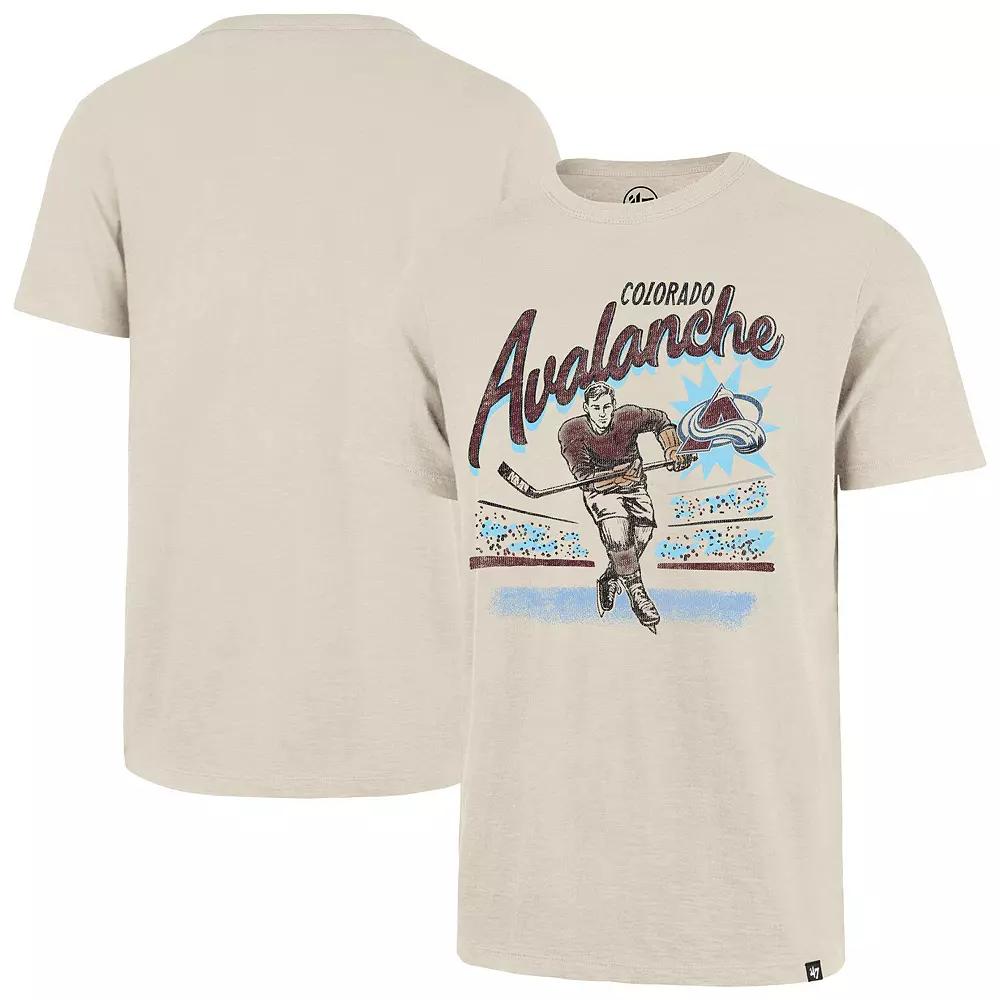 Men's '47  Natural Colorado Avalanche Hockey Player Golden Age Scrum T-Shirt, Size: 2XL, Beige Product Image