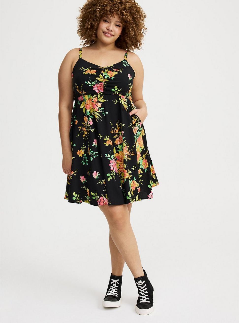 Mini Challis Skater Dress Product Image