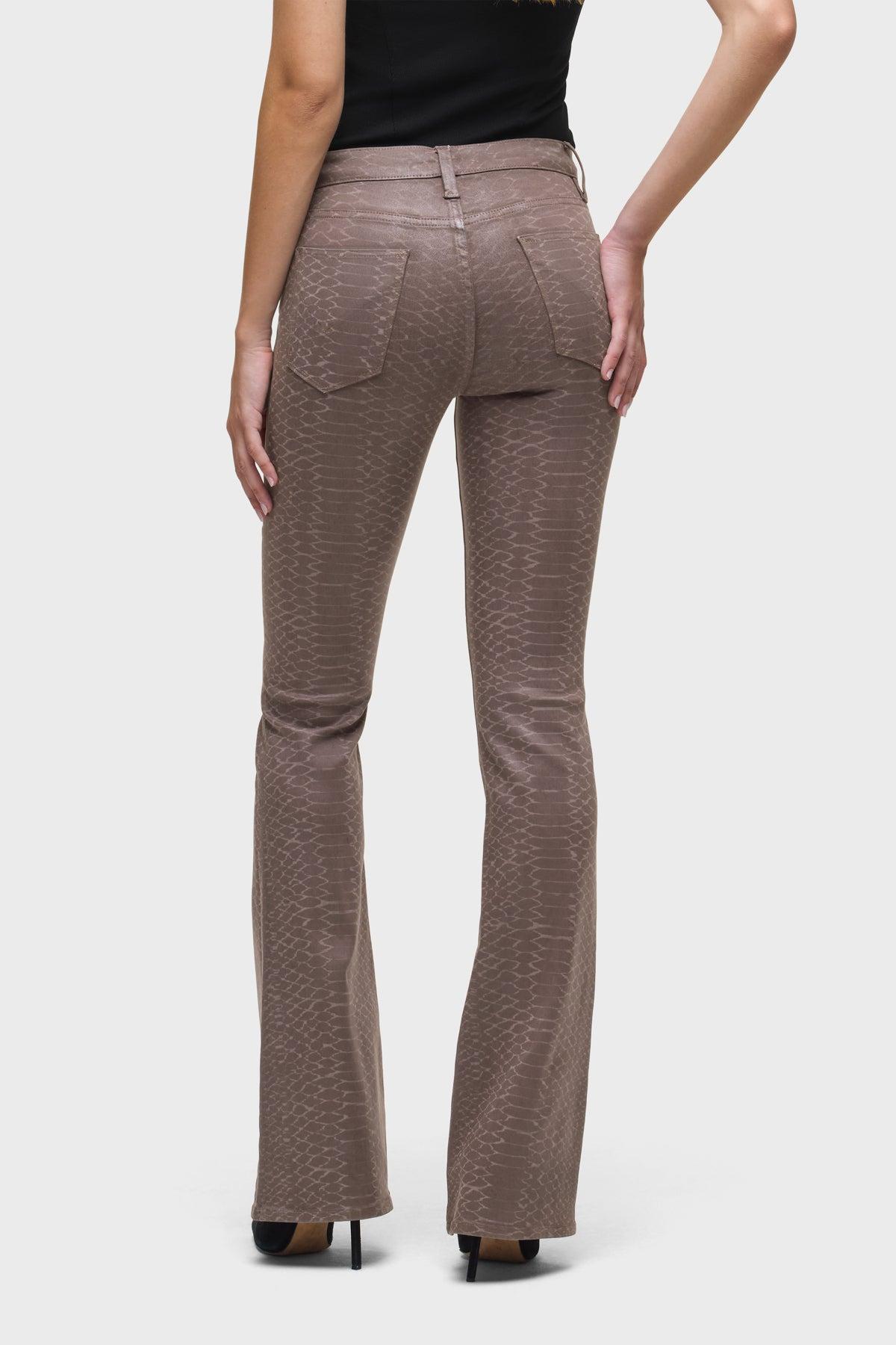 Barbara Snake Print High-Rise Bootcut Female Product Image