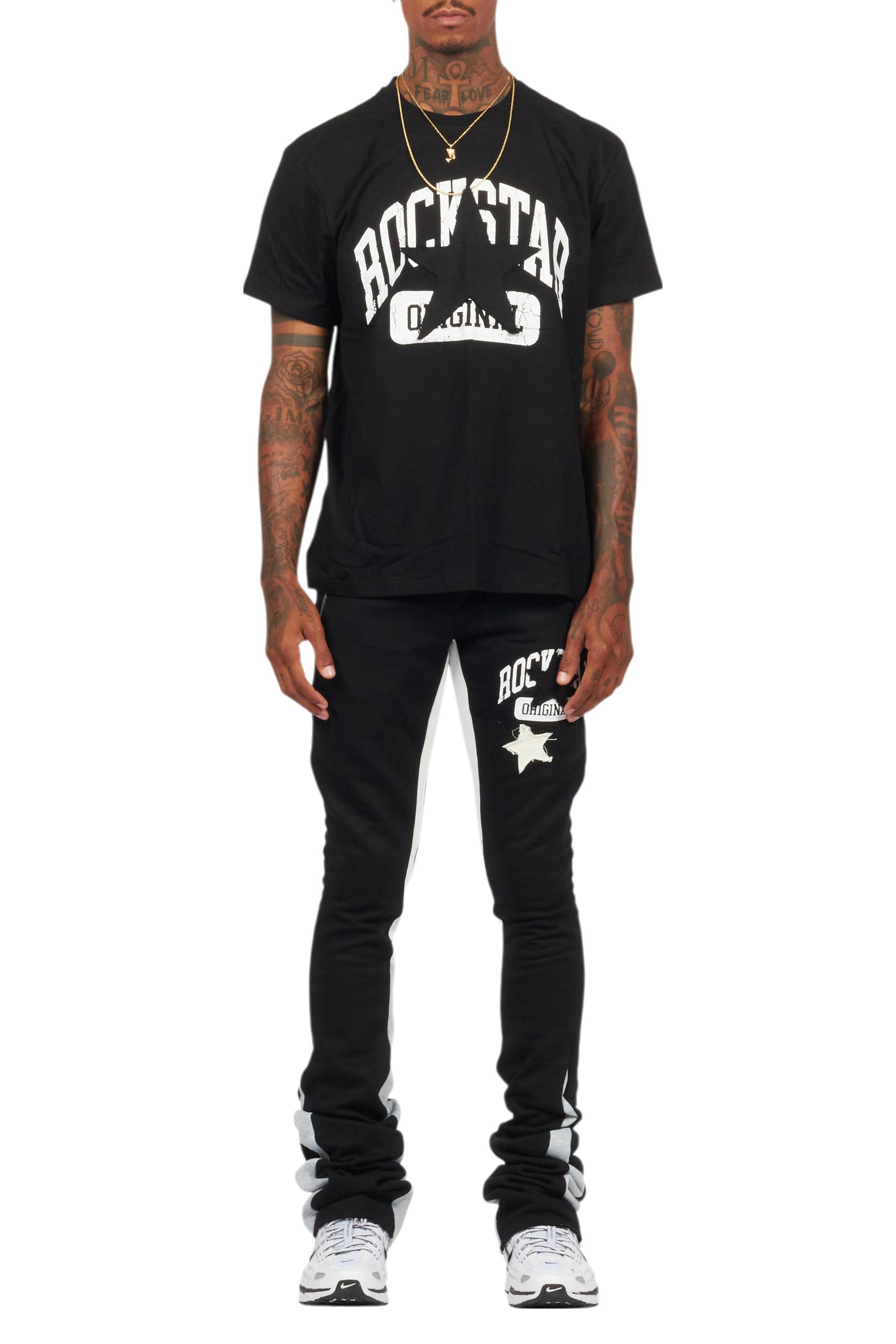 Mallor Black T-Shirt/Stacked Track Set Male Product Image